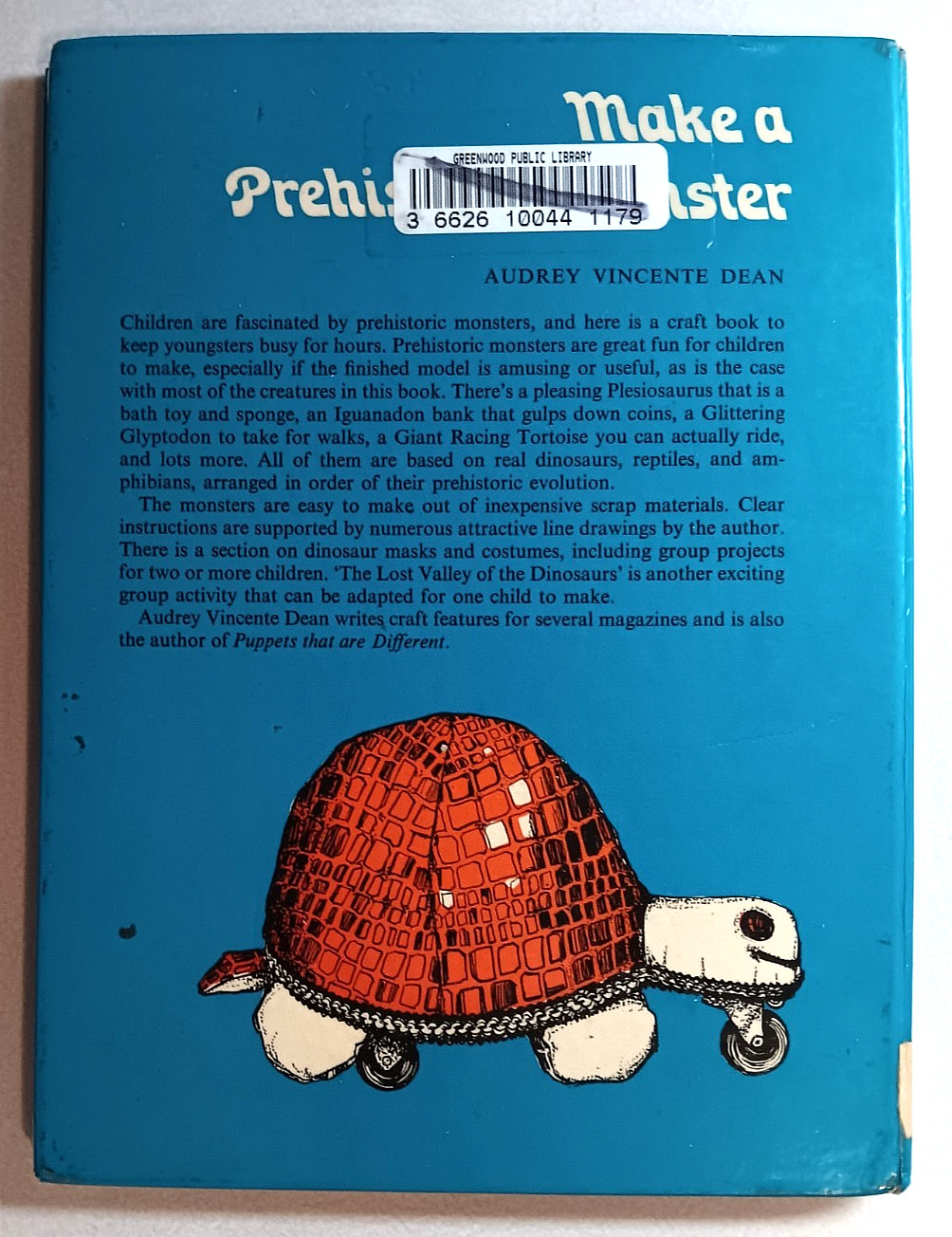 MAKE A PREHISTORIC MONSTER BY AUDREY VINCENTE DEAN 1977 HARDCOVER