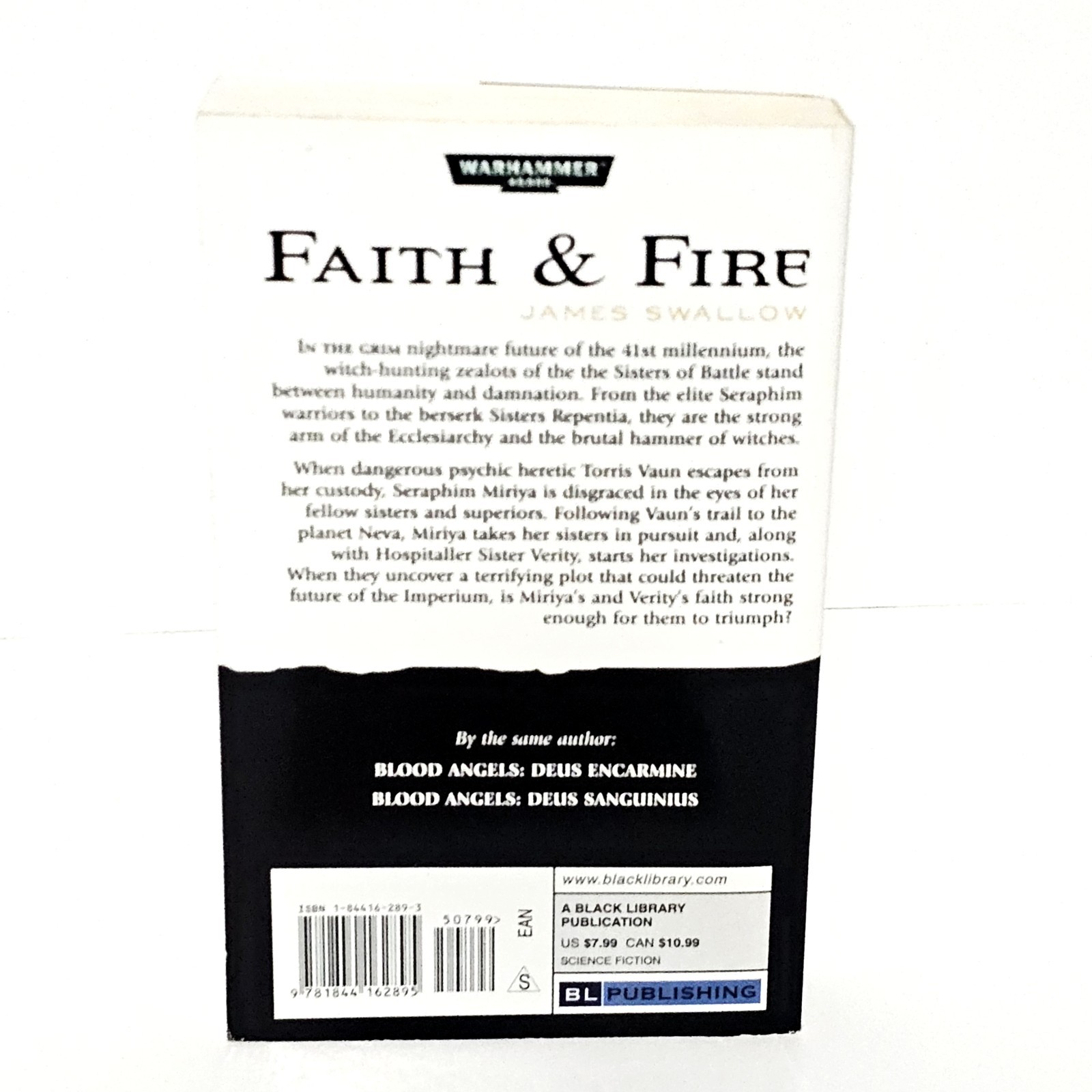 Warhammer 40k Faith & Fire Novel by James Swallow Black Library 2006 Paperback
