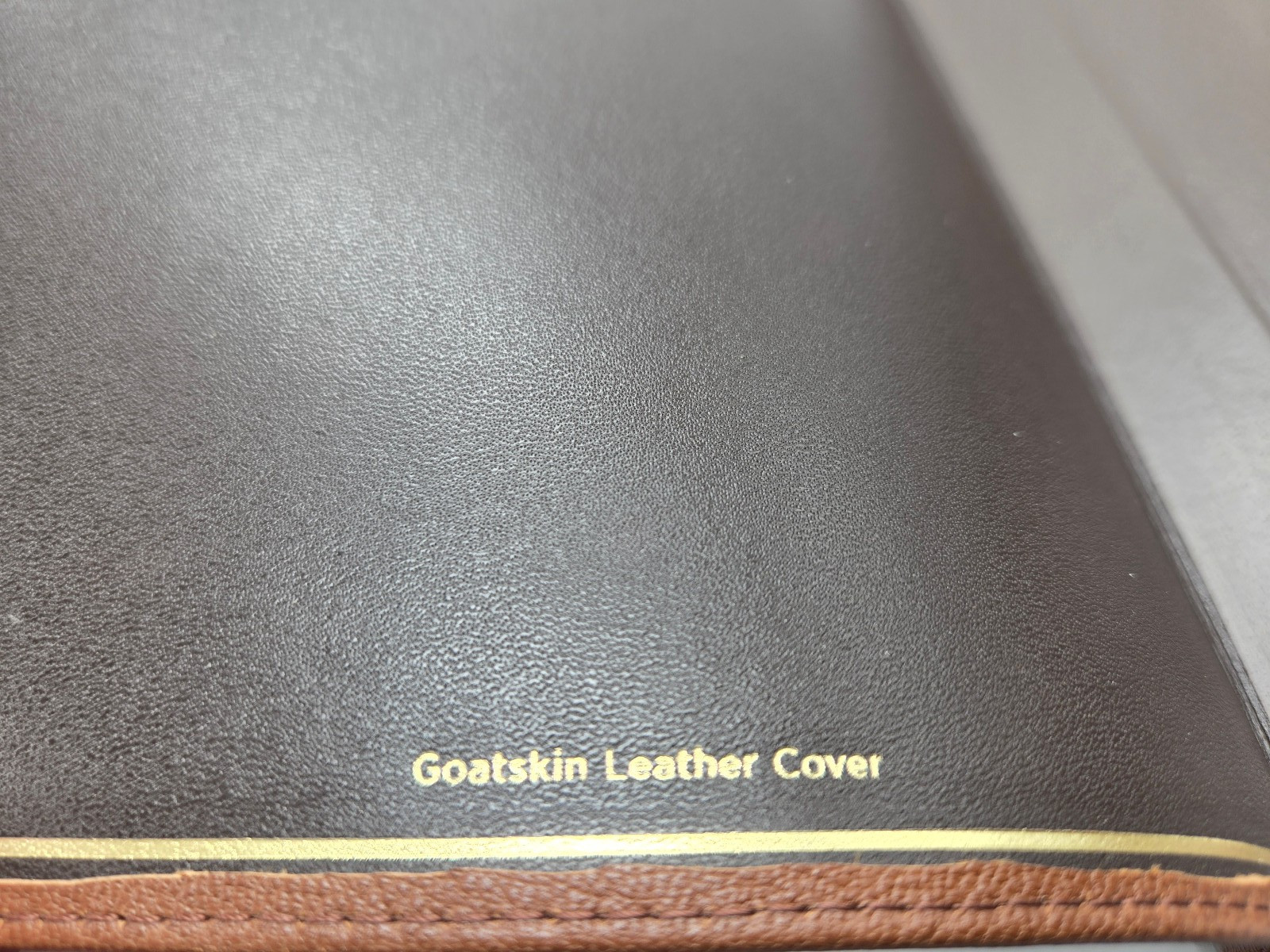 NKJV End-of-Verse Reference Personal Size Large Print Brown Goatskin