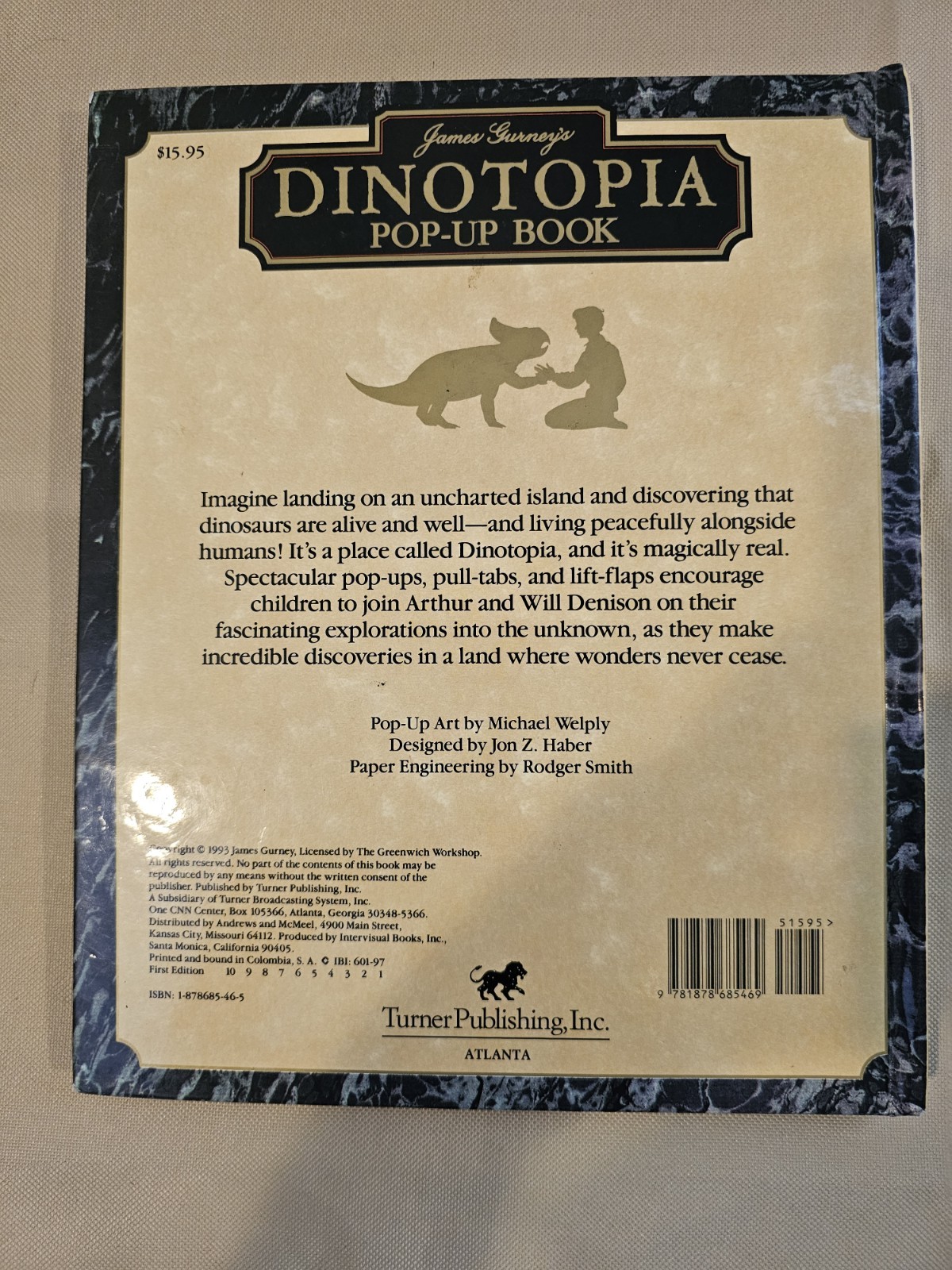Vintage James Gurney’s Dinotopia Pop-Up Book