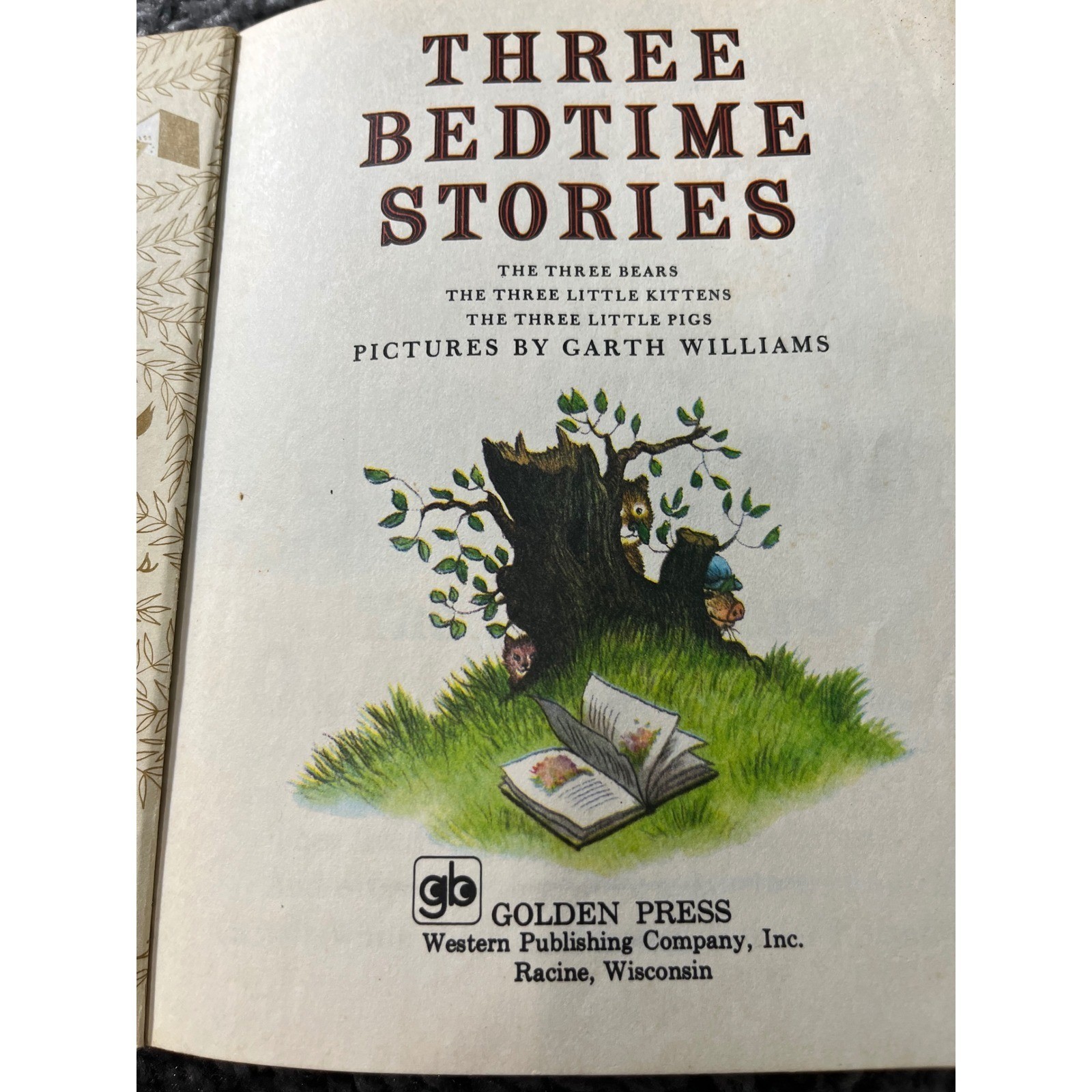 Three Bedtime Stories Little Golden Book 1975 Garth Williams Vintage 309-41