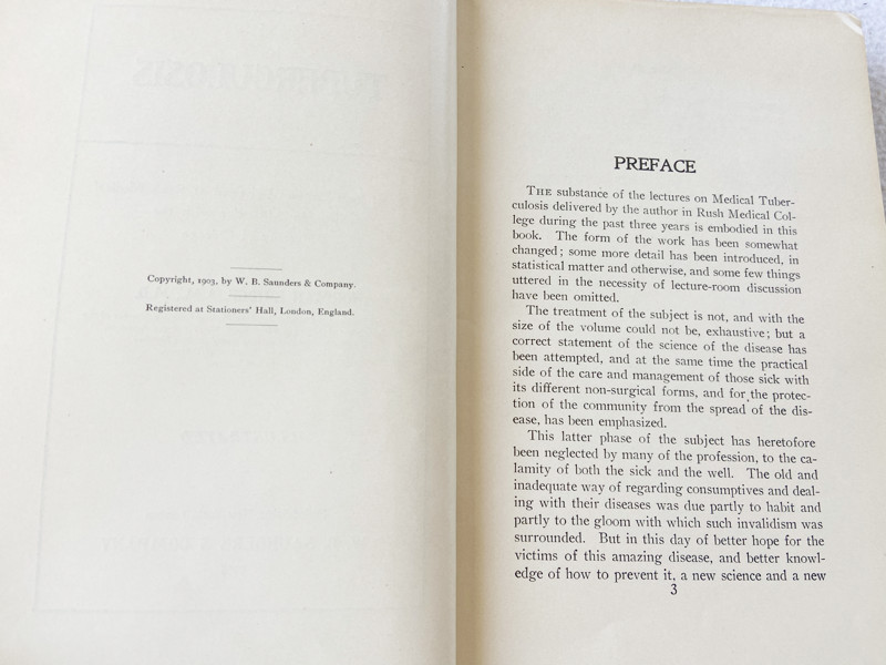 1903 HC Tuberculosis : Recast from Lectures Delivered at Rush Medical College,..