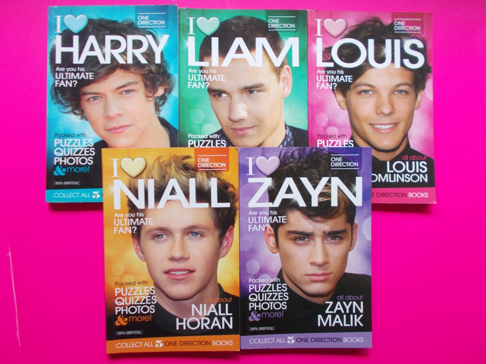 One Direction Are You the Ultimate Fan? Set of 5 Puzzles Quizzes Photos & More