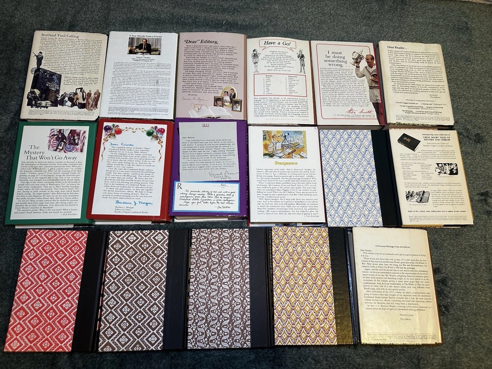 Lot Of 17 Readers Digest Condensed Books Mix Of 70s, 80s Through 90s EUC