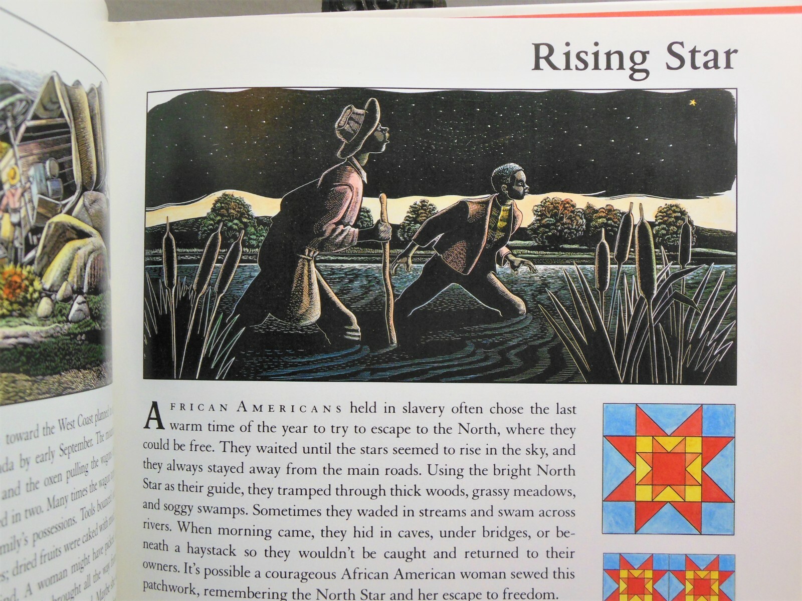 THE SEASONS SEWN Kids Book Quilt Blocks in US History Pioneers Slaves Seasons HB