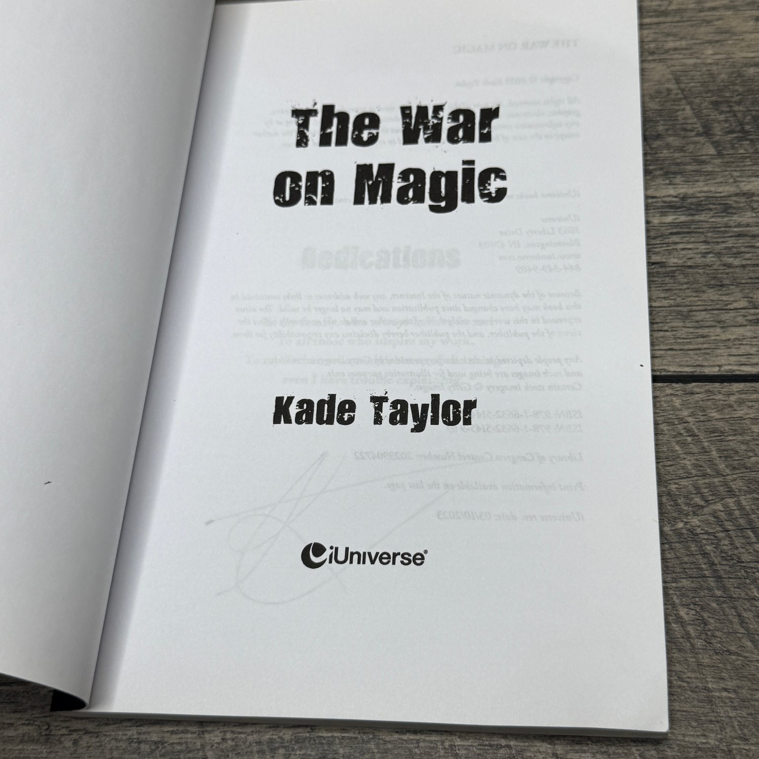 The War on Magic Kade Taylor 2023 Science Fiction Fantasy iUniverse Paperback
