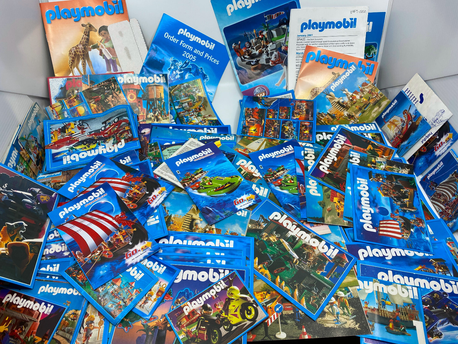 Huge lot of 1990s & 2000s Playmobil Flyers Mini-Catalogs Mailers Small Pamphlets