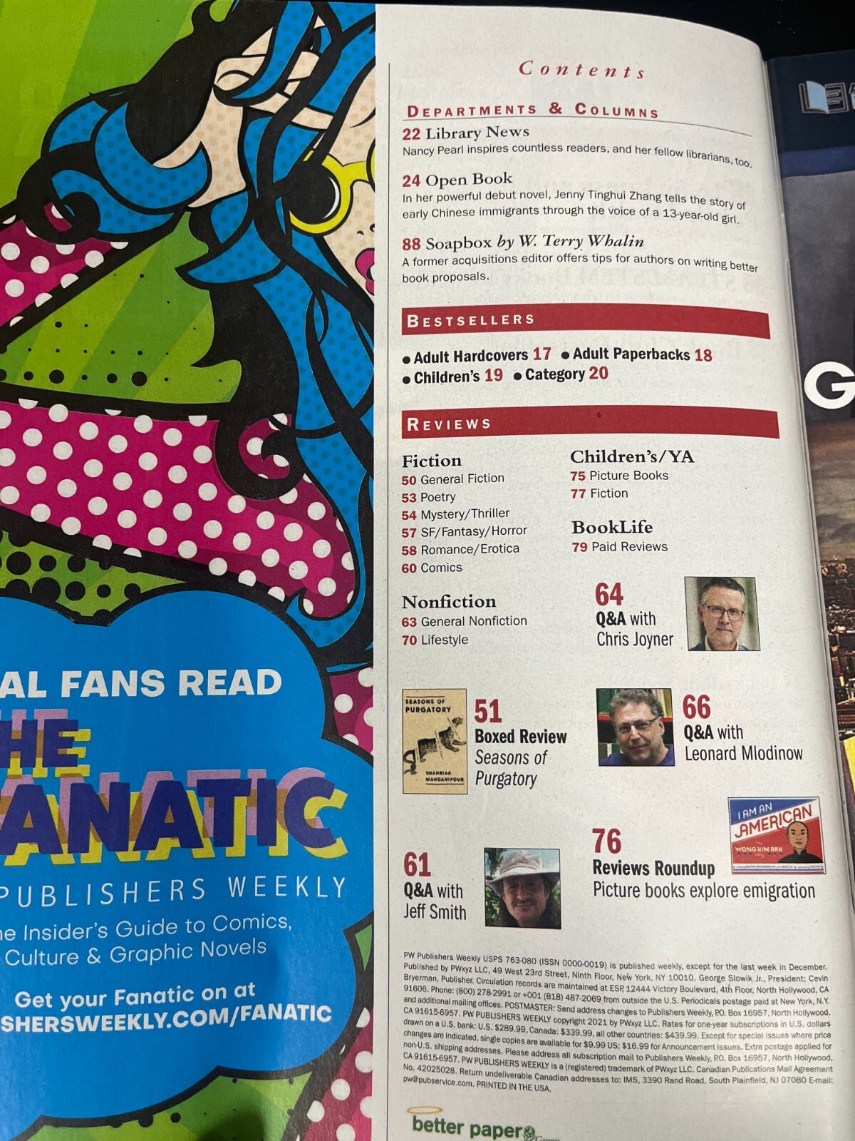 Publishers Weekly November 15, 2021 Blackstone
