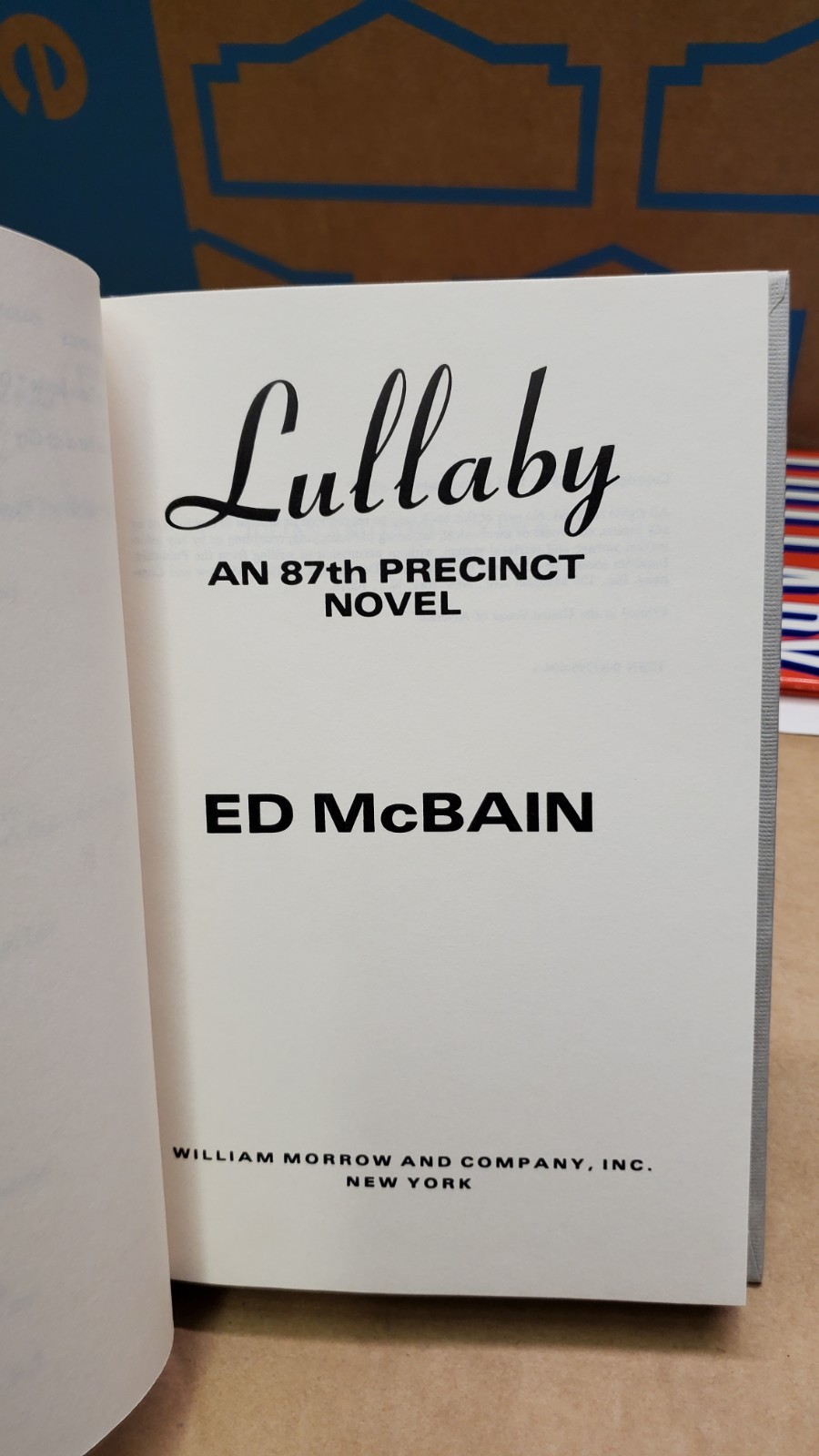 Lullaby By Ed McBain William Morrow 1989 Hardcover A 87th Precinct Novel
