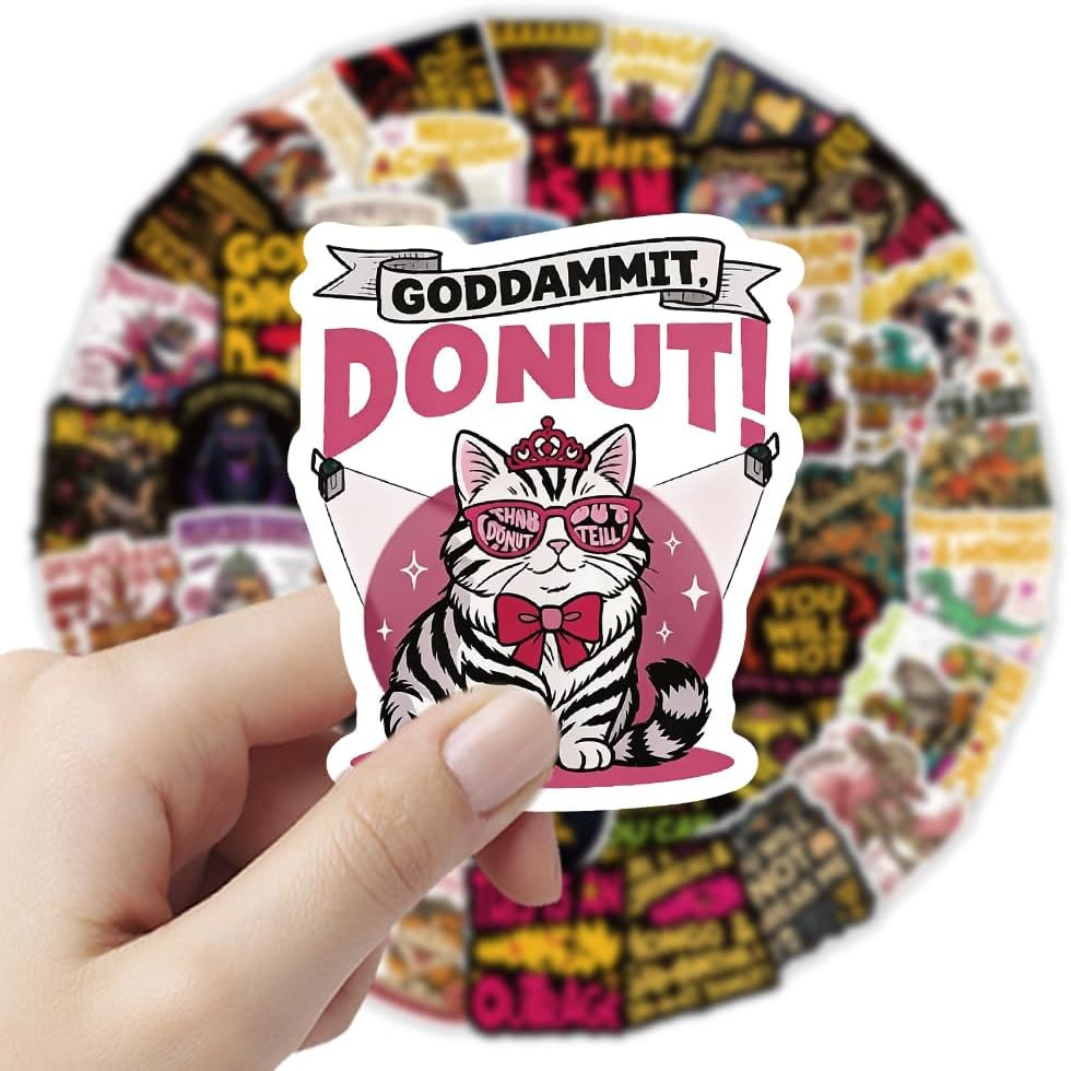 60Pcs DCC This Is an Outrage Princess Donut Sticker Funny Dungeon Book Crawler R