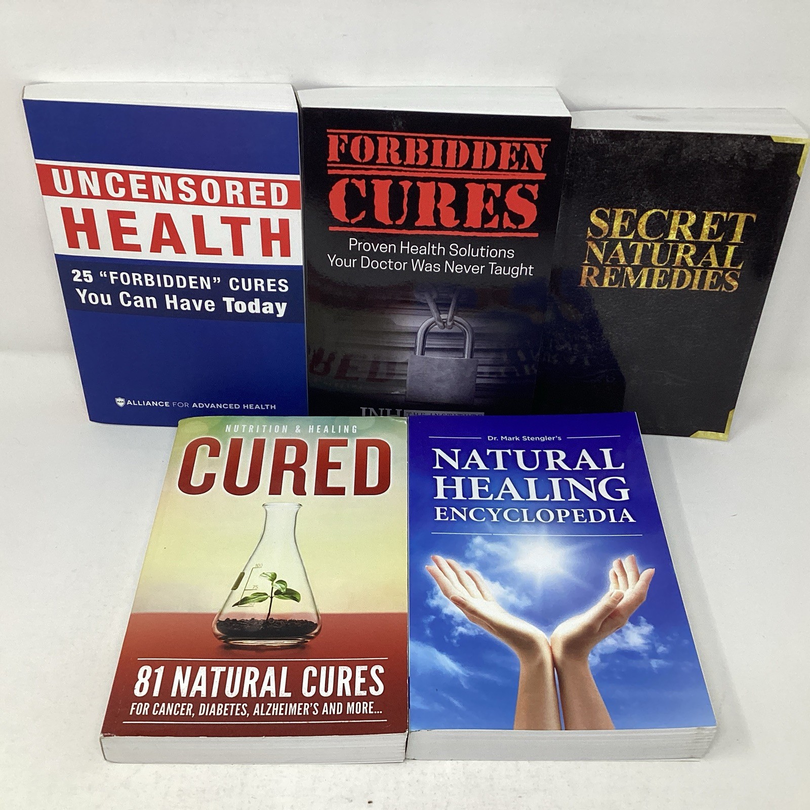 Uncensored Health Forbidden Cures Secret Remedies Cured Natural Healing Set Of 5