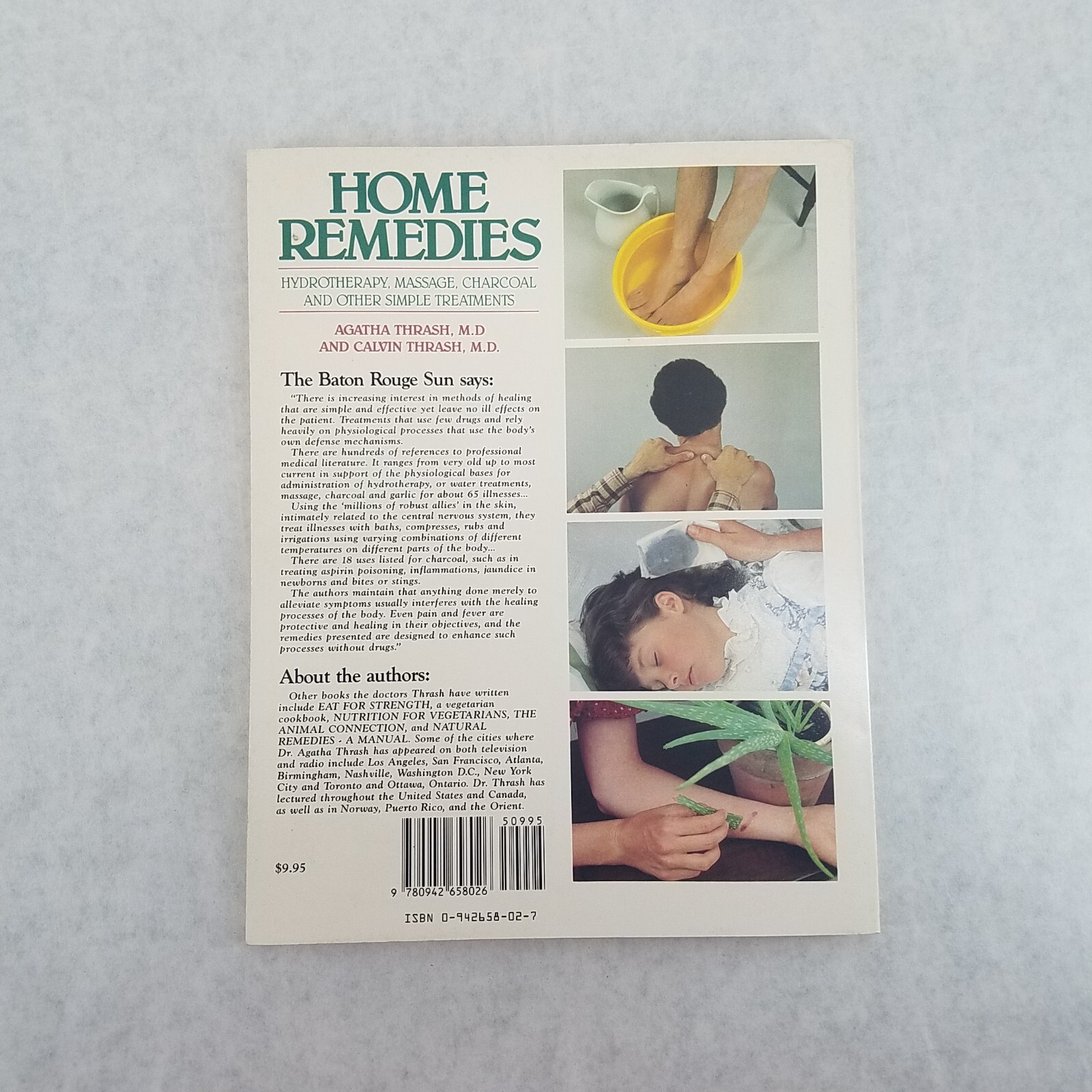 Home Remedies Hydrotherapy Massage Charcoal Other Treatments Agatha Thrash 1981