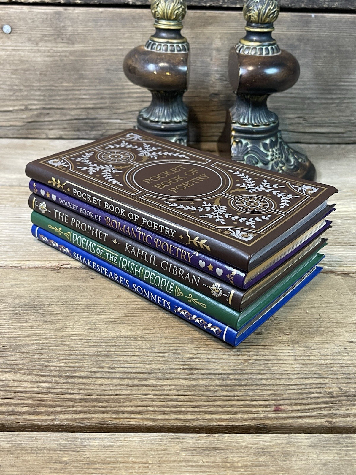 5 Book Poetry Lot, 2016 Fall River Press LEATHER Classic Barnes & Noble Gilt