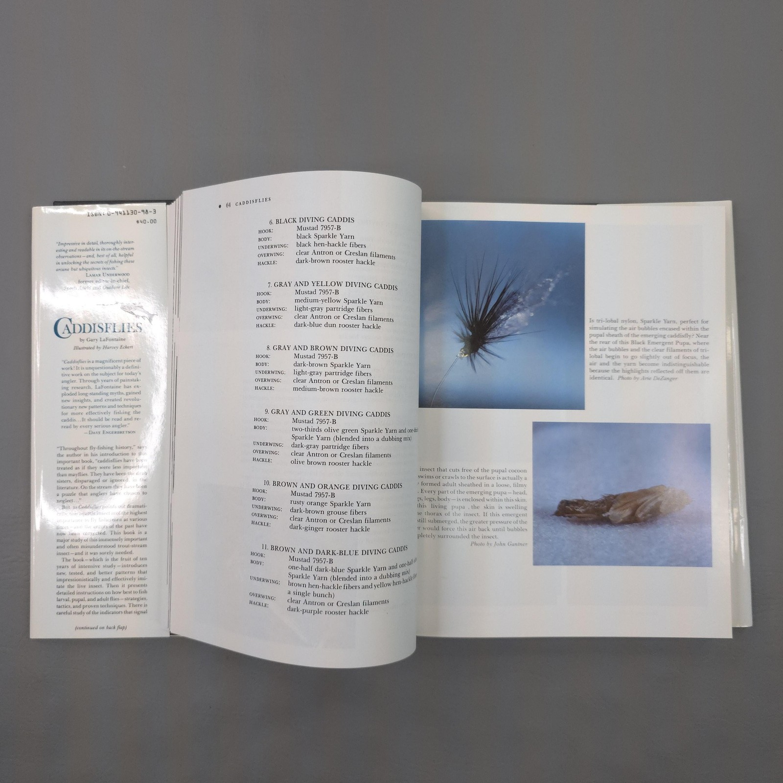 CADDISFLIES GARY LAFONTAINE HARDCOVER BOOK FLY TYING FISHING ENTOMOLOGY