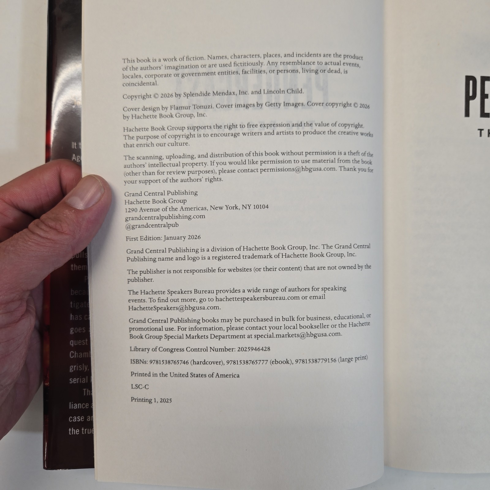 Pendergast: The Beginning by Preston & Child Hardcover 1st/1st 2026