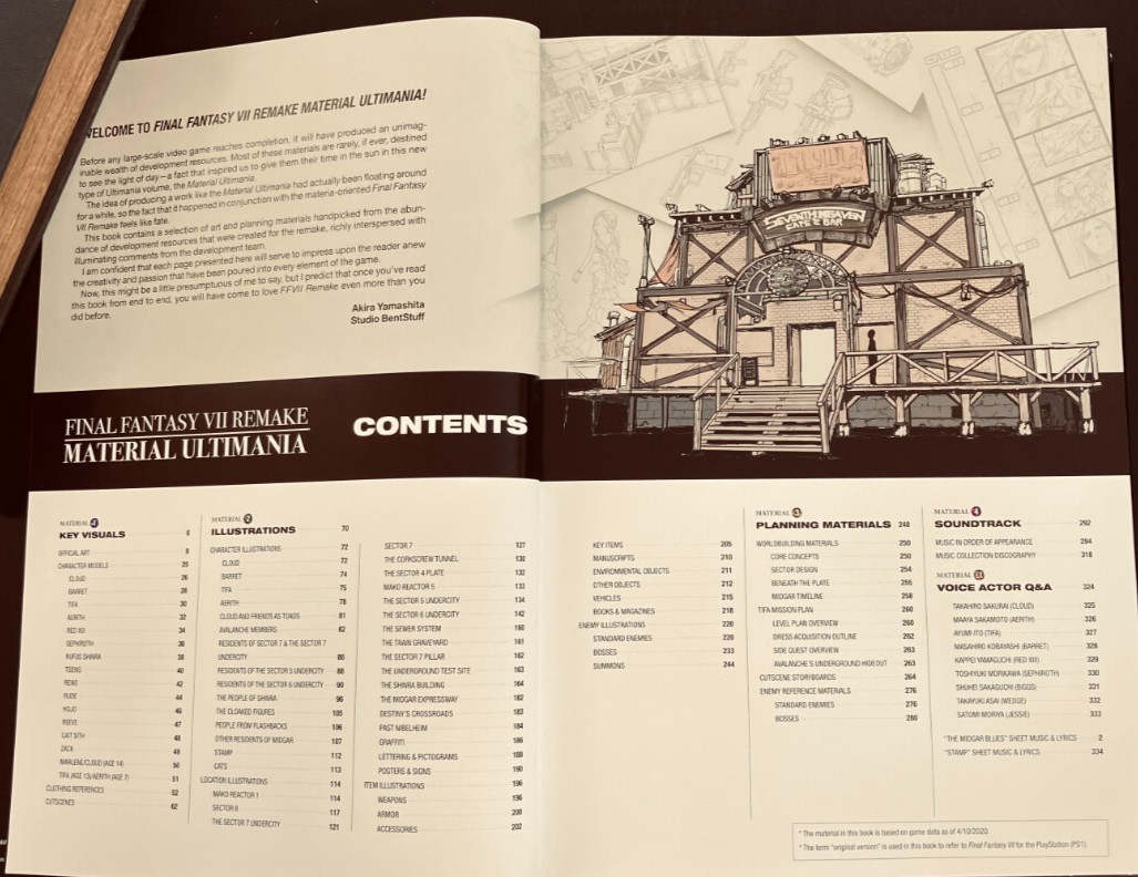 Final Fantasy VII Remake: Material Ultimania by Square Enix, HC Very Good