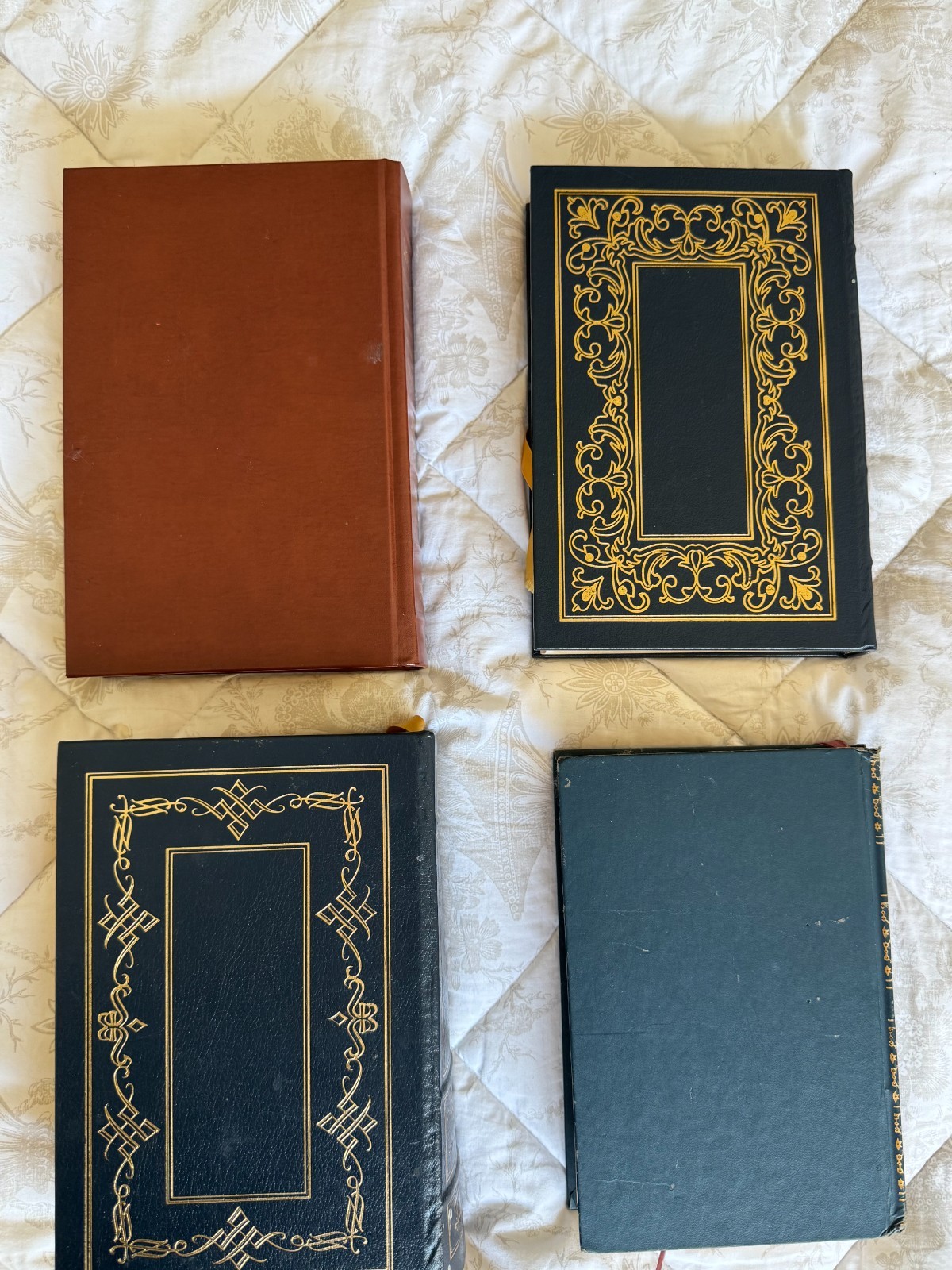 4 Leatherbound Classic Literature Book Lot Poe O Henry Whitman Dickinson Frost