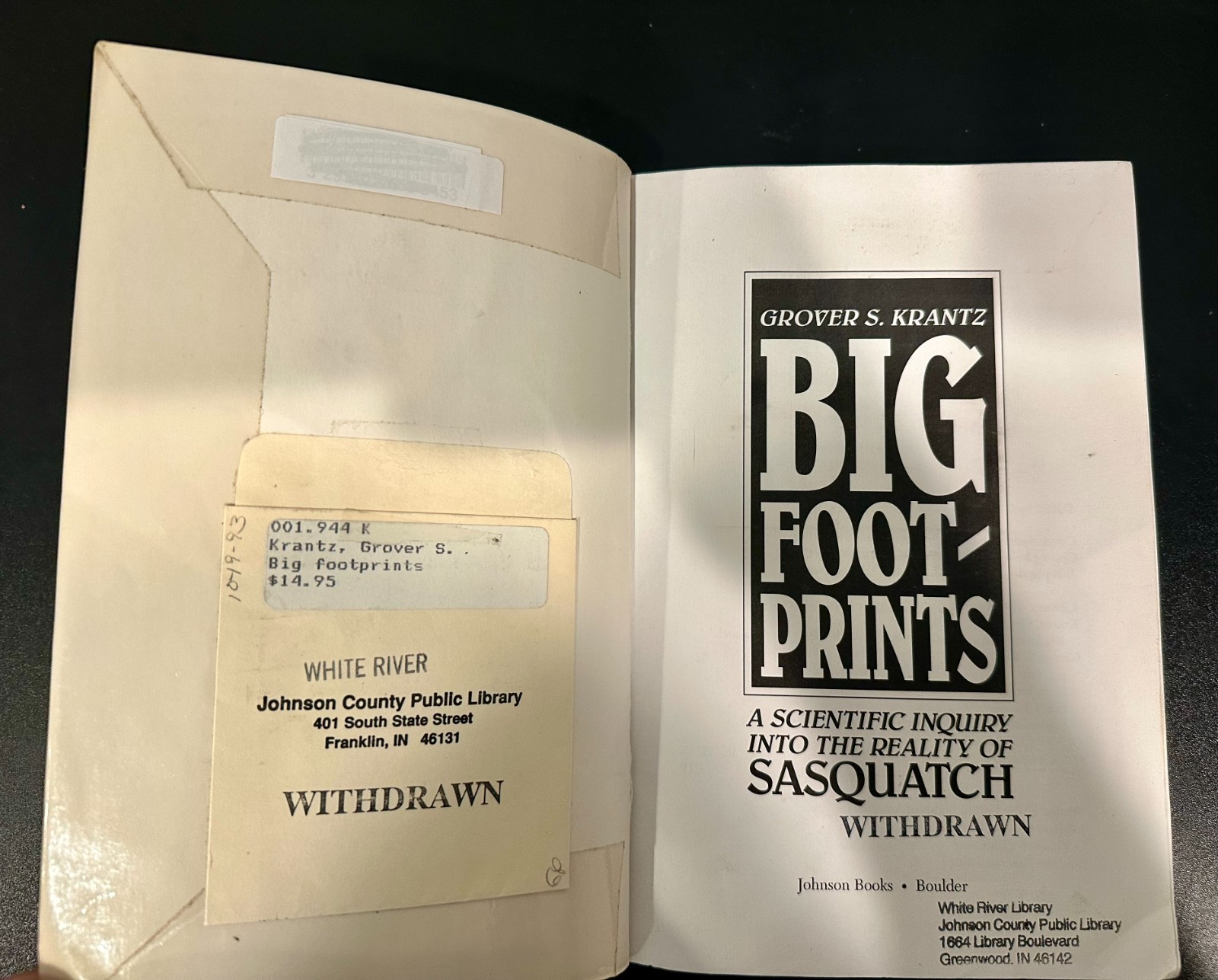 Big Footprints: A Scientific Inquiry into the Reality of Sasquatch (1992, PB)
