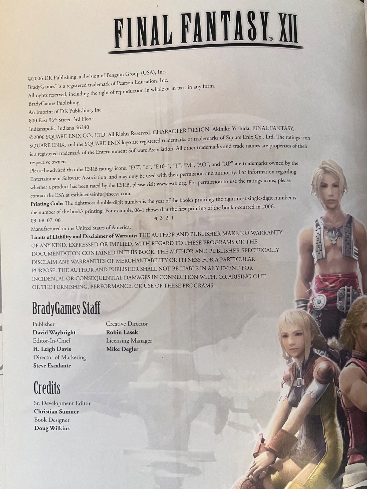 Final Fantasy XII Art Collection book and map-Square Enix 2006