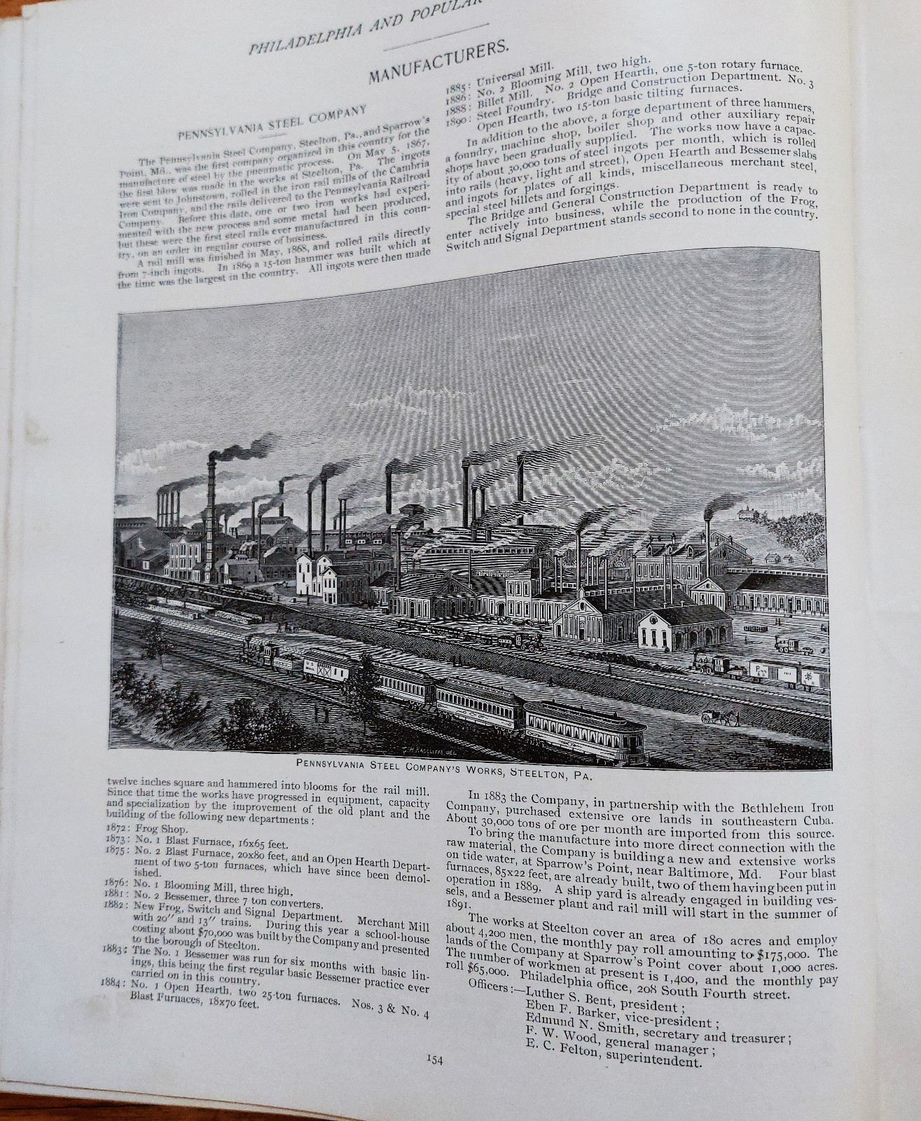Philadelphia & Popular Philadephians, 1891, 292 pgs, hc, VERY RARE original edtn