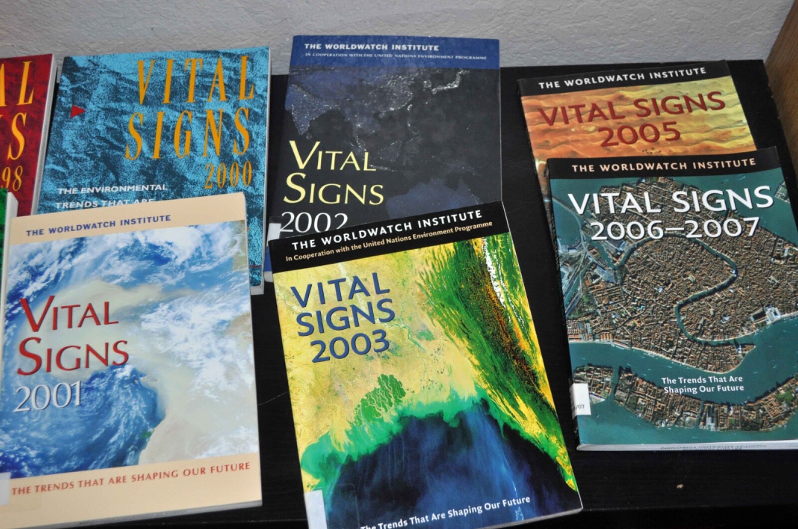 U.N. Worldwatch Institute. 1993-2007 VITAL SIGNS Yearbooks. Environmental Trends