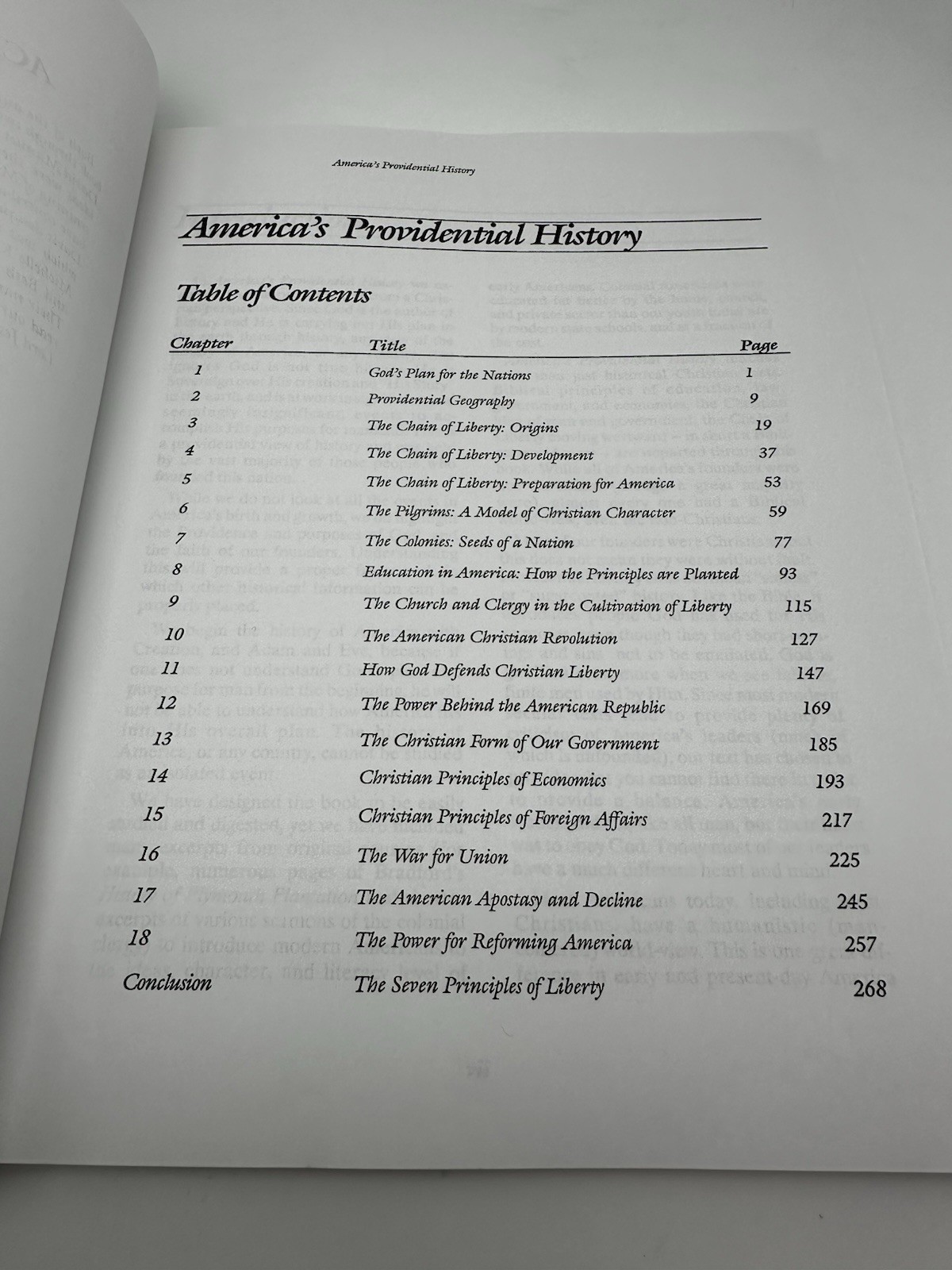 America’s Providential History Paperwork 1991 294 Pages (T9)