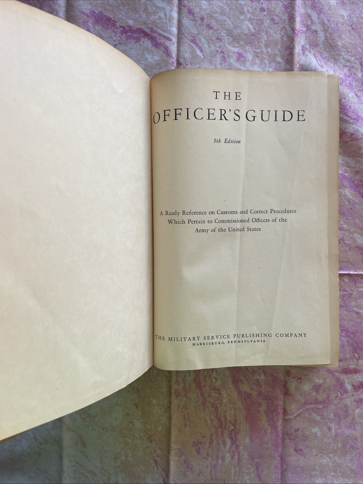 The Officer’s Guide ~ 9th Edition (1942 Military Service Army Book WWII HC)