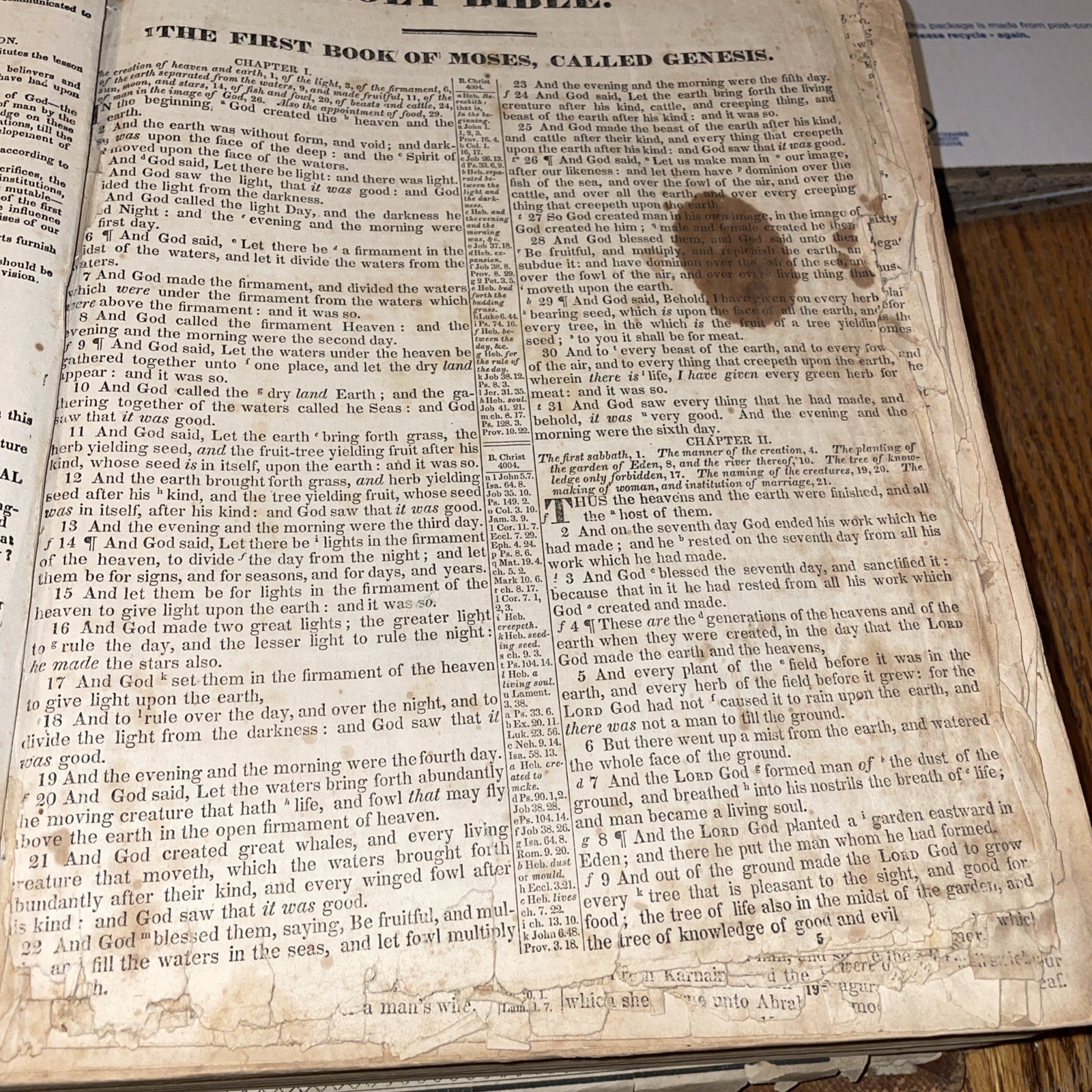 1833 Sherwood family Bible apocrypha & Index By NY N. J. White 1833