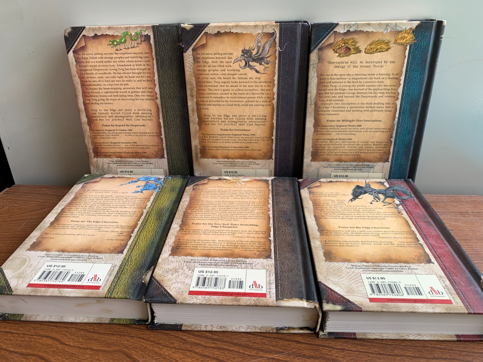 Complete Hardcover Set of The Edge Chronicles 1-6 Paul Stewart Chris Riddell Lot