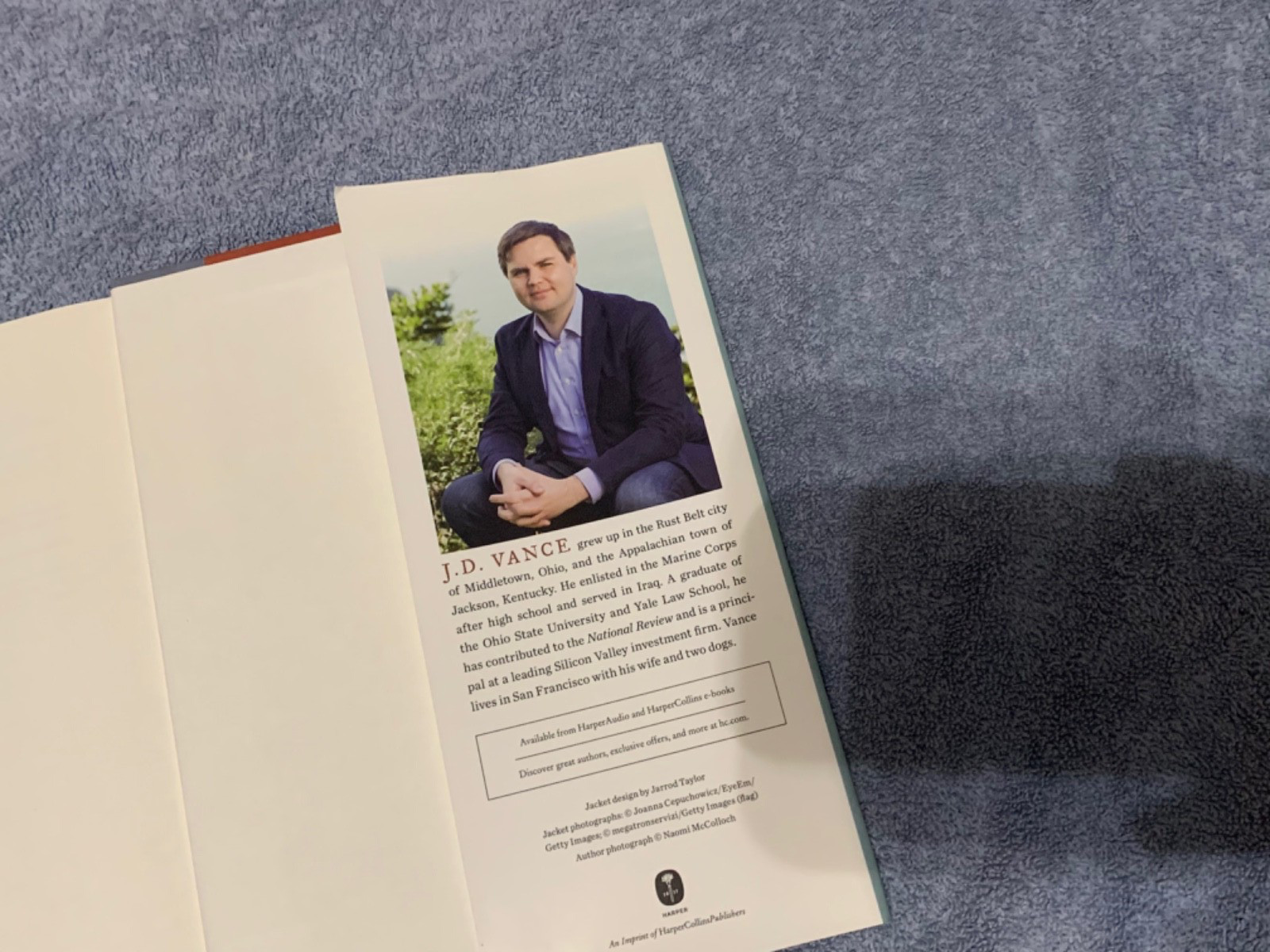 Hillbilly Elegy J.D. Vance Hardcover Book 1st First Edition 21st Printing?
