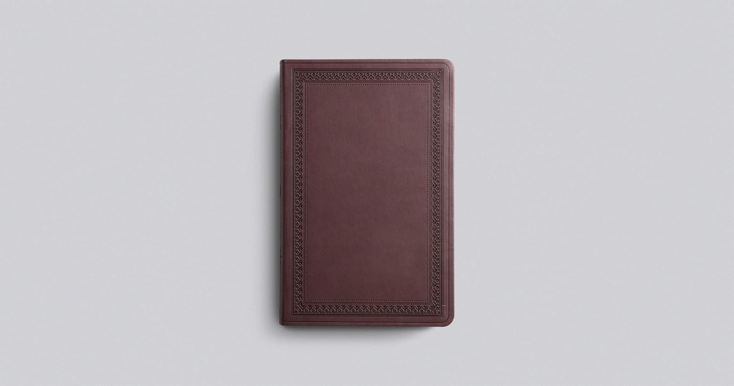 Large Print Value Thinline Bible (Trutone, Mahogany, Border Design)