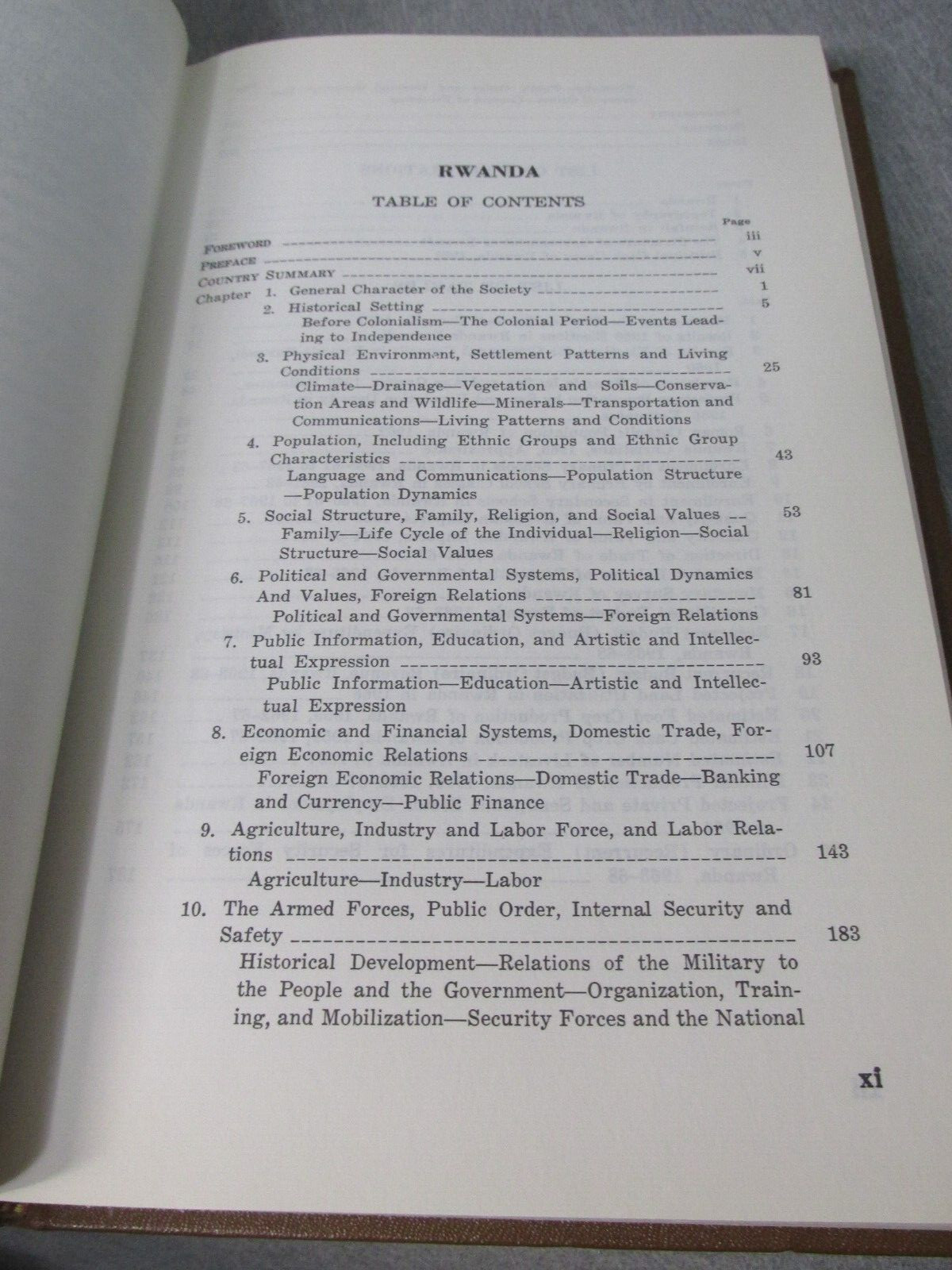 AREA HANDBOOK FOR RWANDA 11/1969 DA PAM 550-82 Hardback
