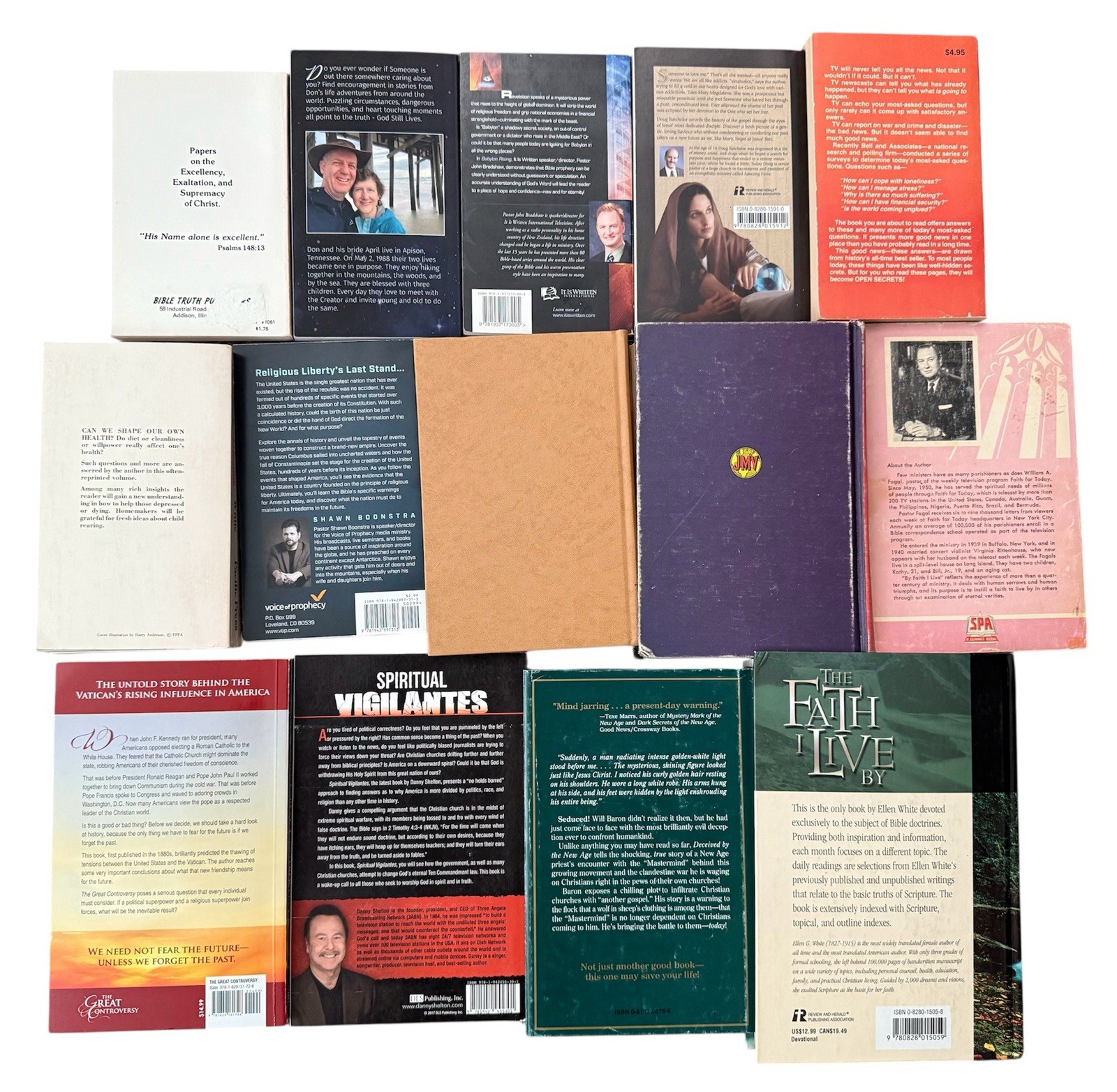 Lot of 14 Assorted Christian Books Inspirational Reading Instant Library