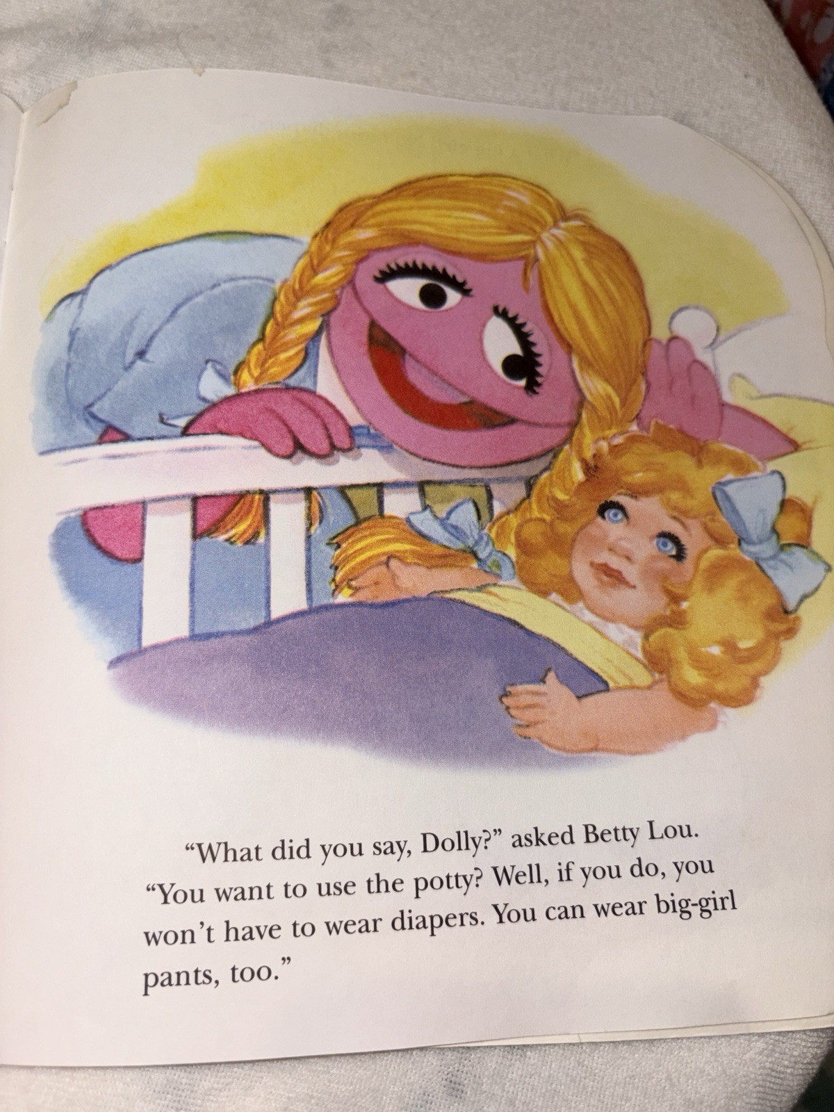 Sesame Street No More Diapers! Emma Thompson Shape Book Joe Ewers CTW 1999