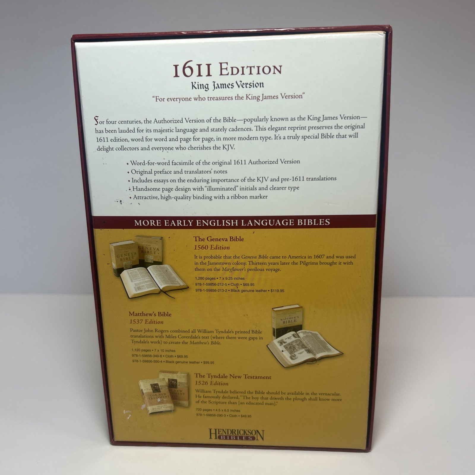 The Holy Bible 1611 Edition King James Version Genuine Leather NEW Sealed