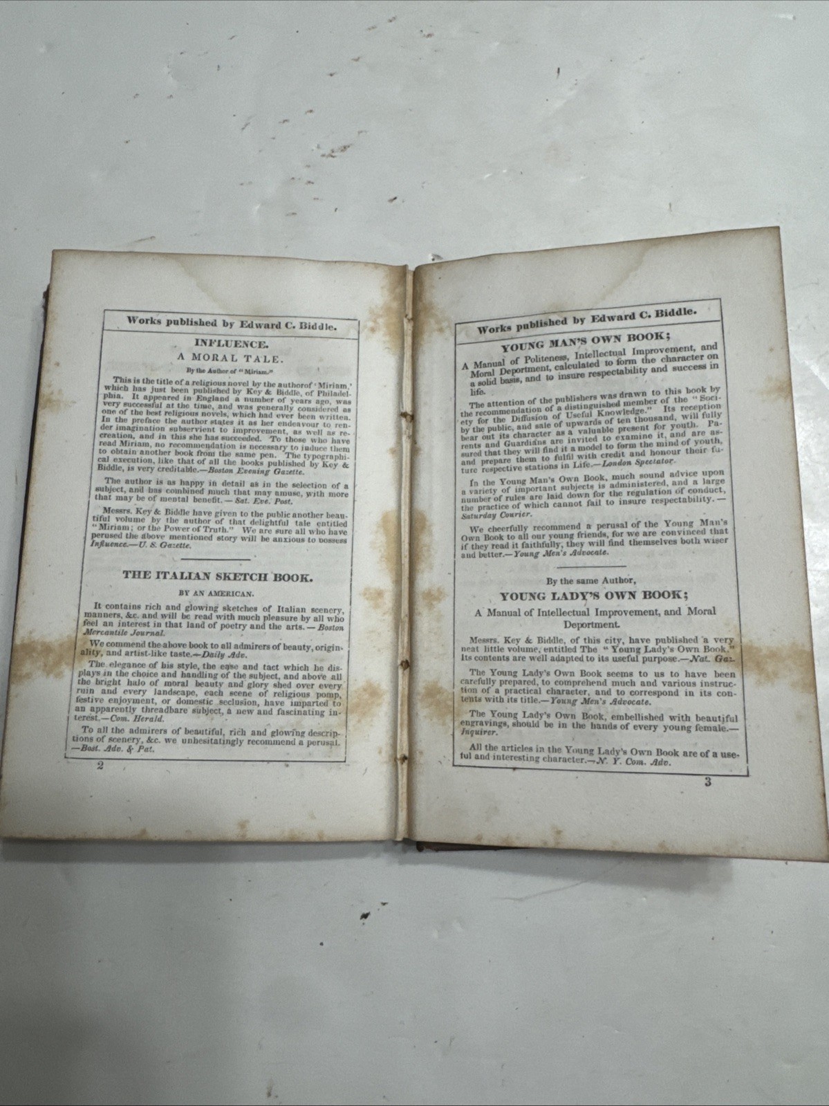 Vintage Book of Pleasures: Hope; Memory; Imagination; Campbel et al (1838) HB
