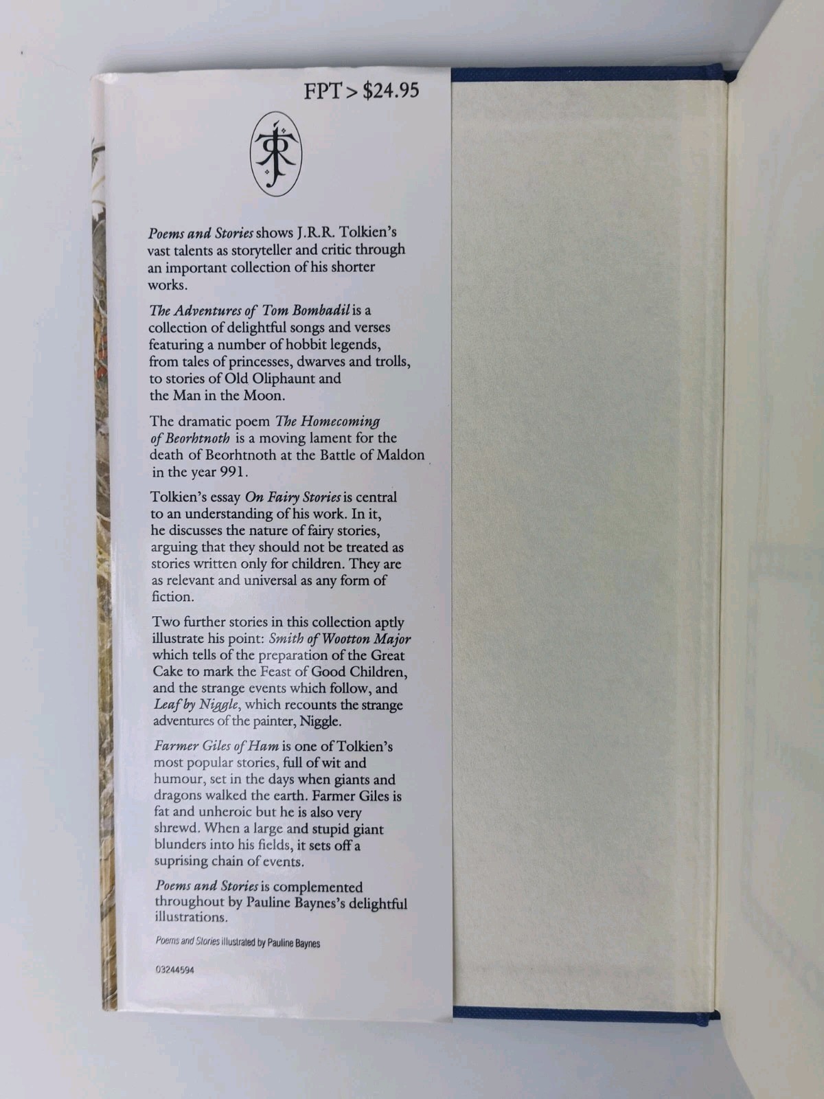 Poems and Stories by J. R. R. Tolkien 1992 1st Ed/2nd Print HC DJ Very Good