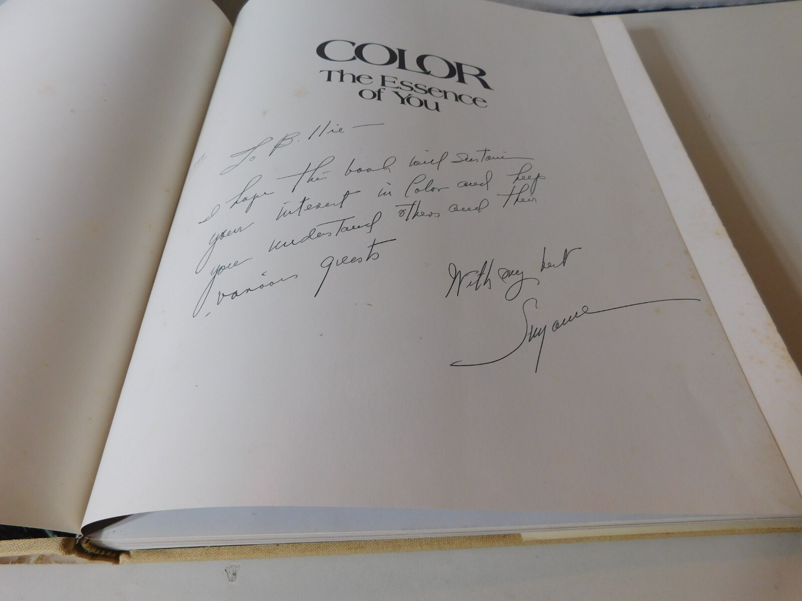 Color: The Essence of You, SIGNED, Suzanne Caygill Hardcover