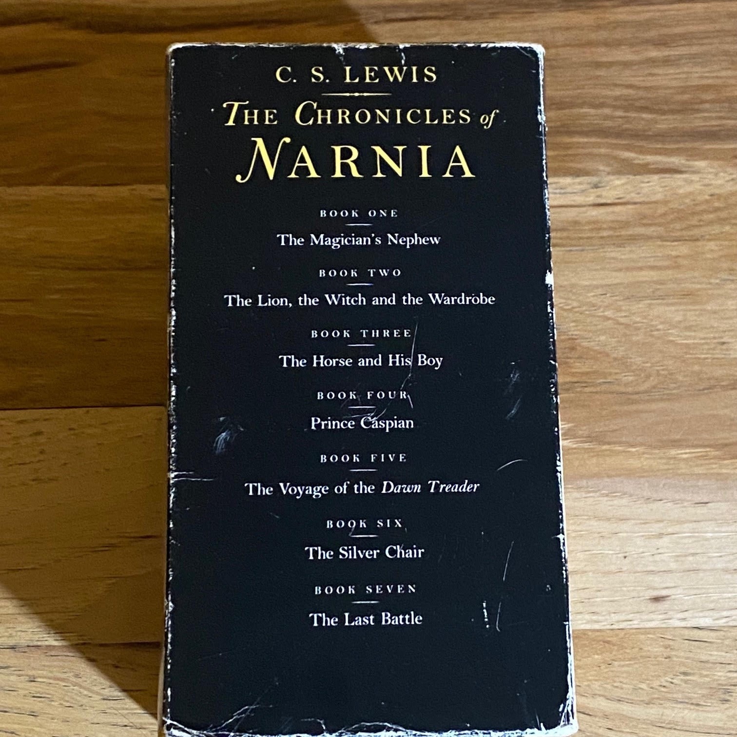 Vintage C.S. Lewis The Chronicles of Narnia 7 Book Box Set Pauline Baynes