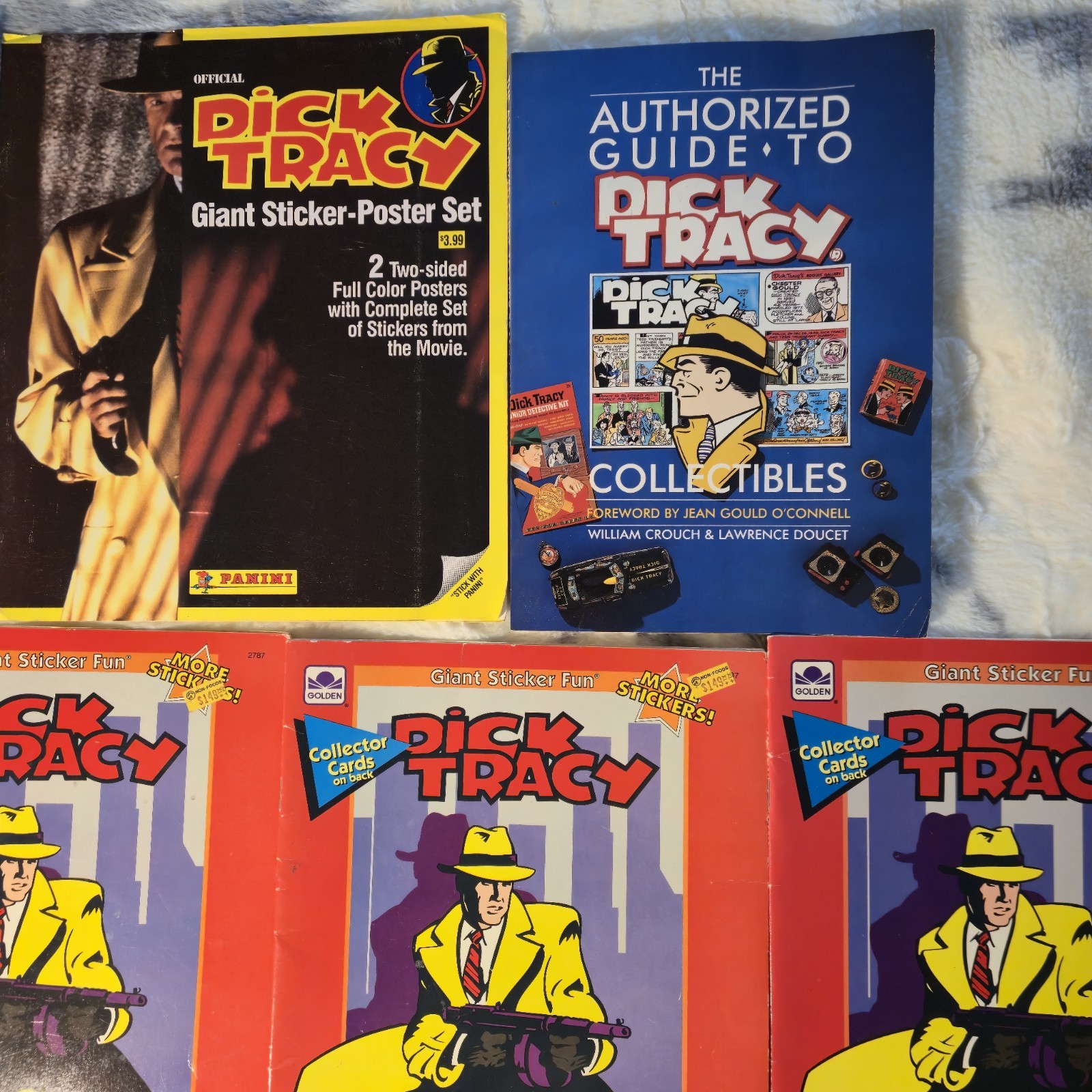 Dick Tracy Book Lot Sticker Fun Coloring Books Poster Book Movie Collectors Guid