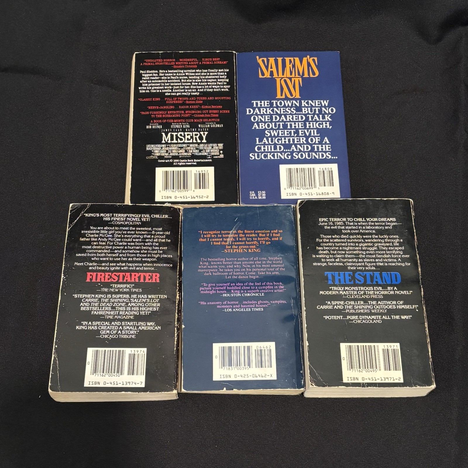 Stephen King Lot Salem’s Lot Misery Firestarter The Stand Danse Macabre horror