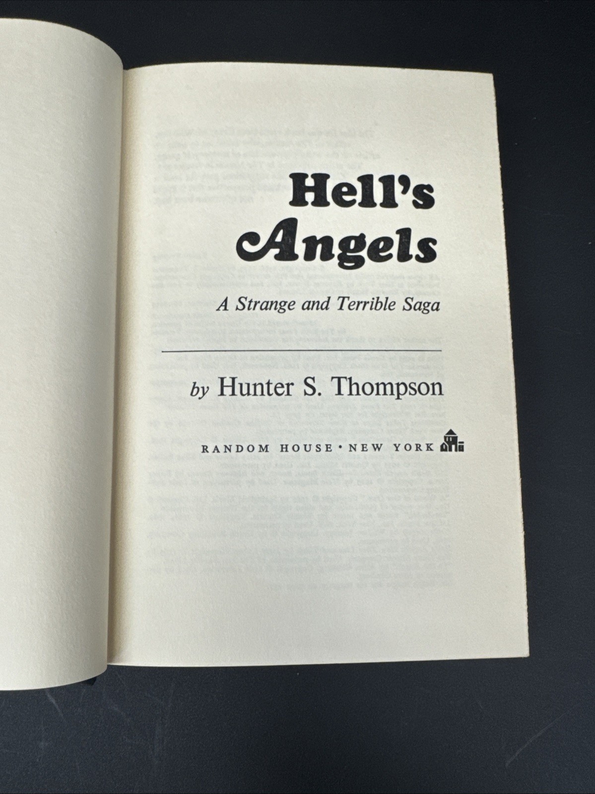 Hell’s Angels A Strange And Terrible Saga By Hunter S. Thompson (1966,1967)