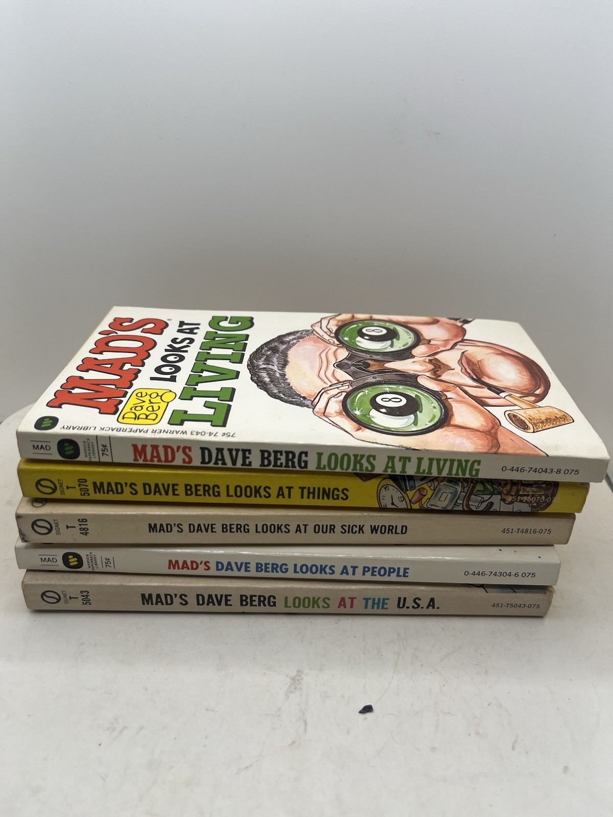 Vintage MAD Magazine Dave Berg Paperback Book Lot (5)
