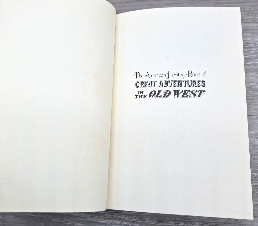 1969 American Heritage Books Great Adventures of the Old West HCDJ Mylar Cover