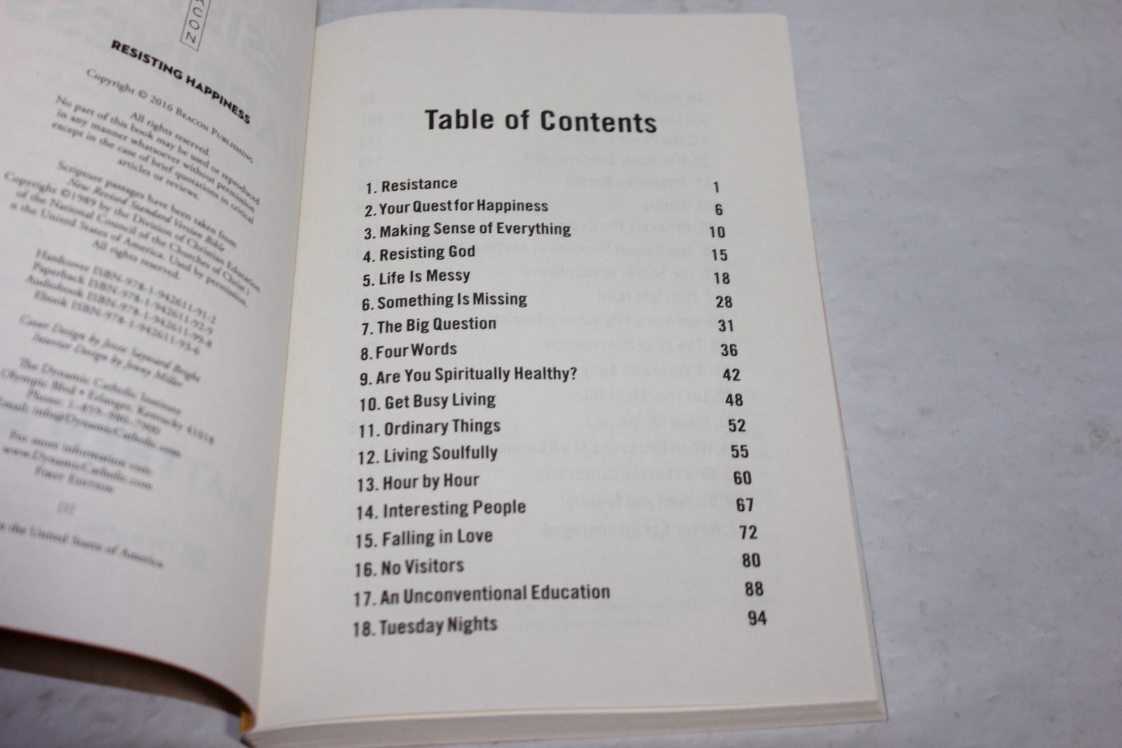 RESISTING HAPPINESS BY MATTHEW KELLY (DNT #68 G-2)