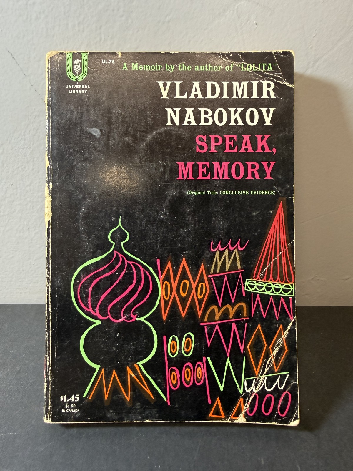 Vladimir Nabokov Speak, Memory (Universal Library UL-76) Paperback Memoir 1959