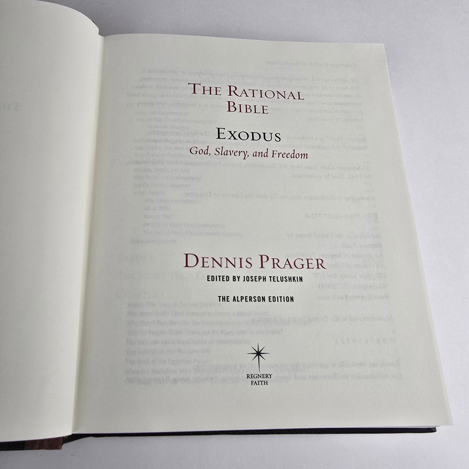 The Rational Bible Dennis Prager Genesis & Exodus 2 Book Lot Hardcover Religion