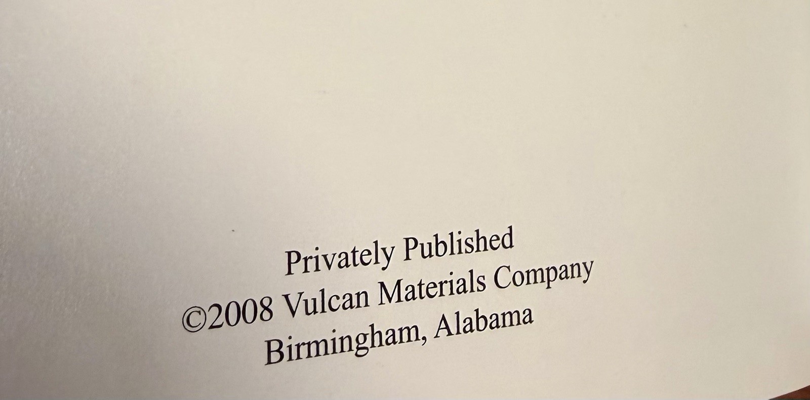 A History Written in Stone -Vulcan Materials Company RARE Privately Published HC