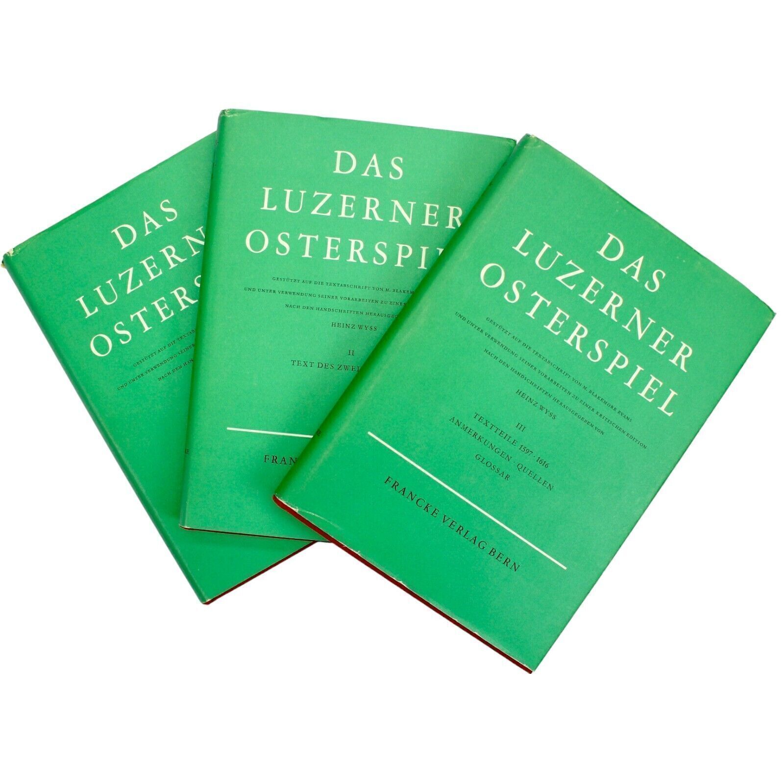 SWISS MEDIEVAL PLAYS LUCERNE LUZERNER OSTERSPIEL EASTER 3V SET GERMAN TEXT 1597