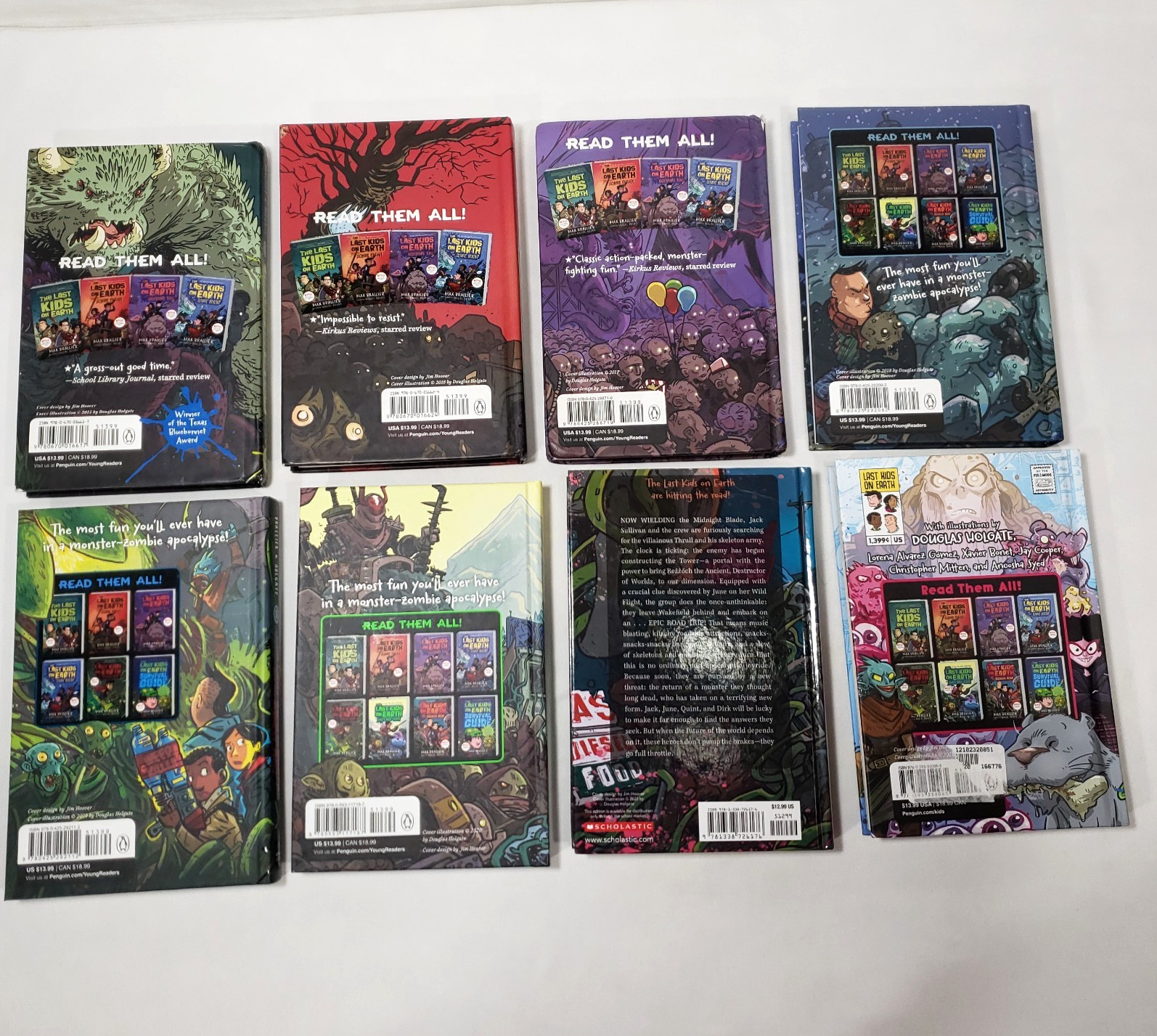 The Last Kids On Earth Books Lot Of 8 Books By Max Brallier Series Set 1-6 Lot